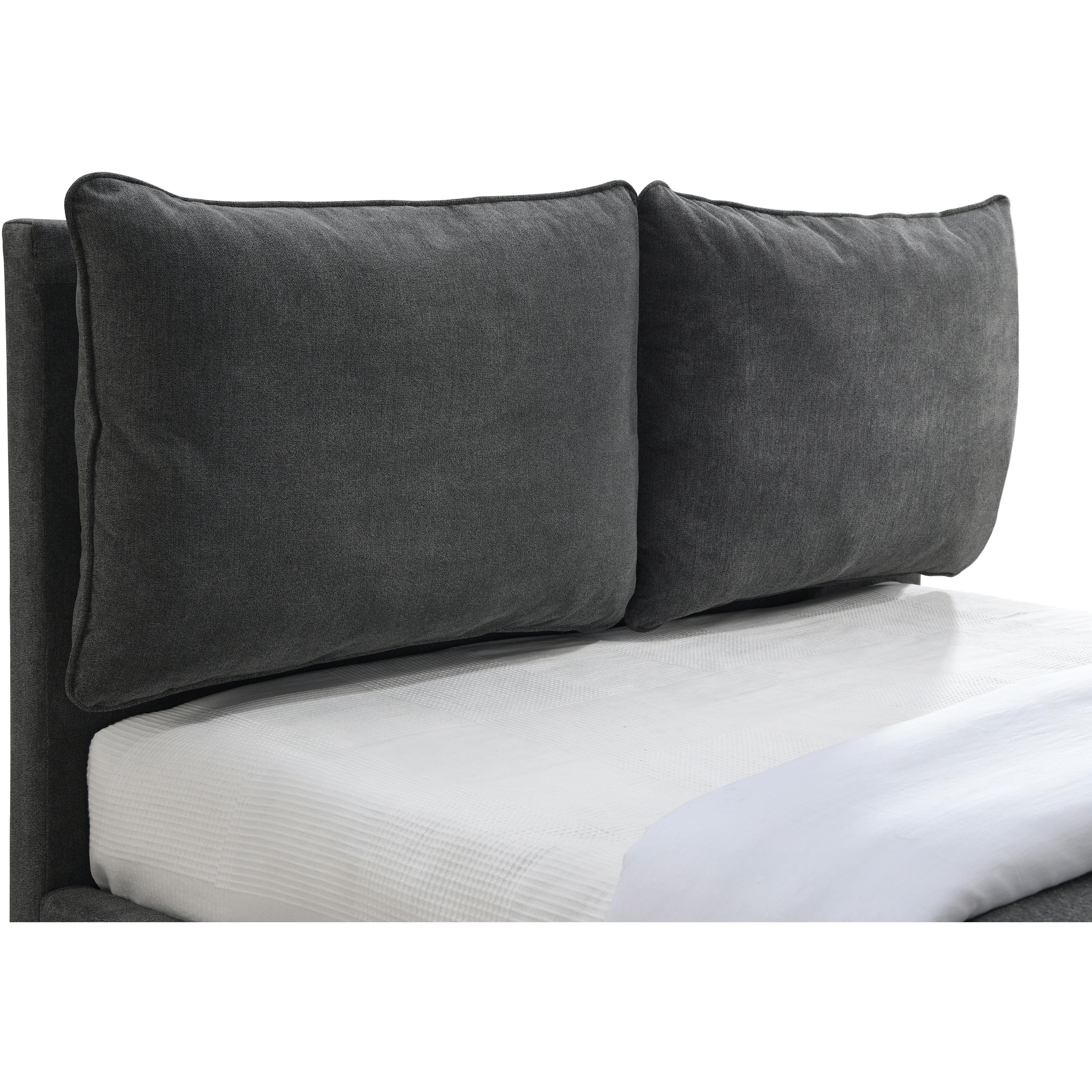 Meridian Misha Pepper Black Polyester Fabric Full Bed (3 Boxes)