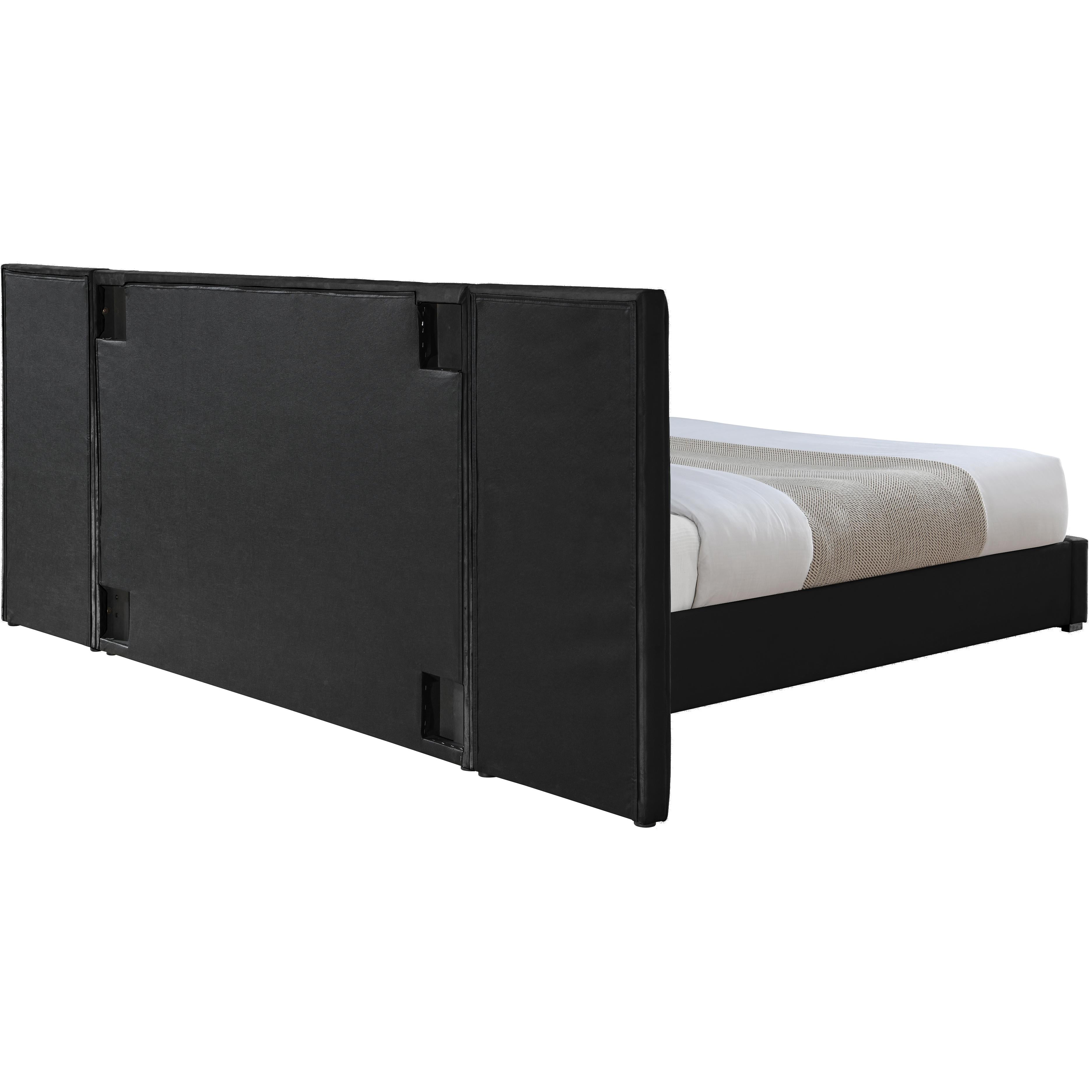 Meridian Pablo Black Velvet King Bed