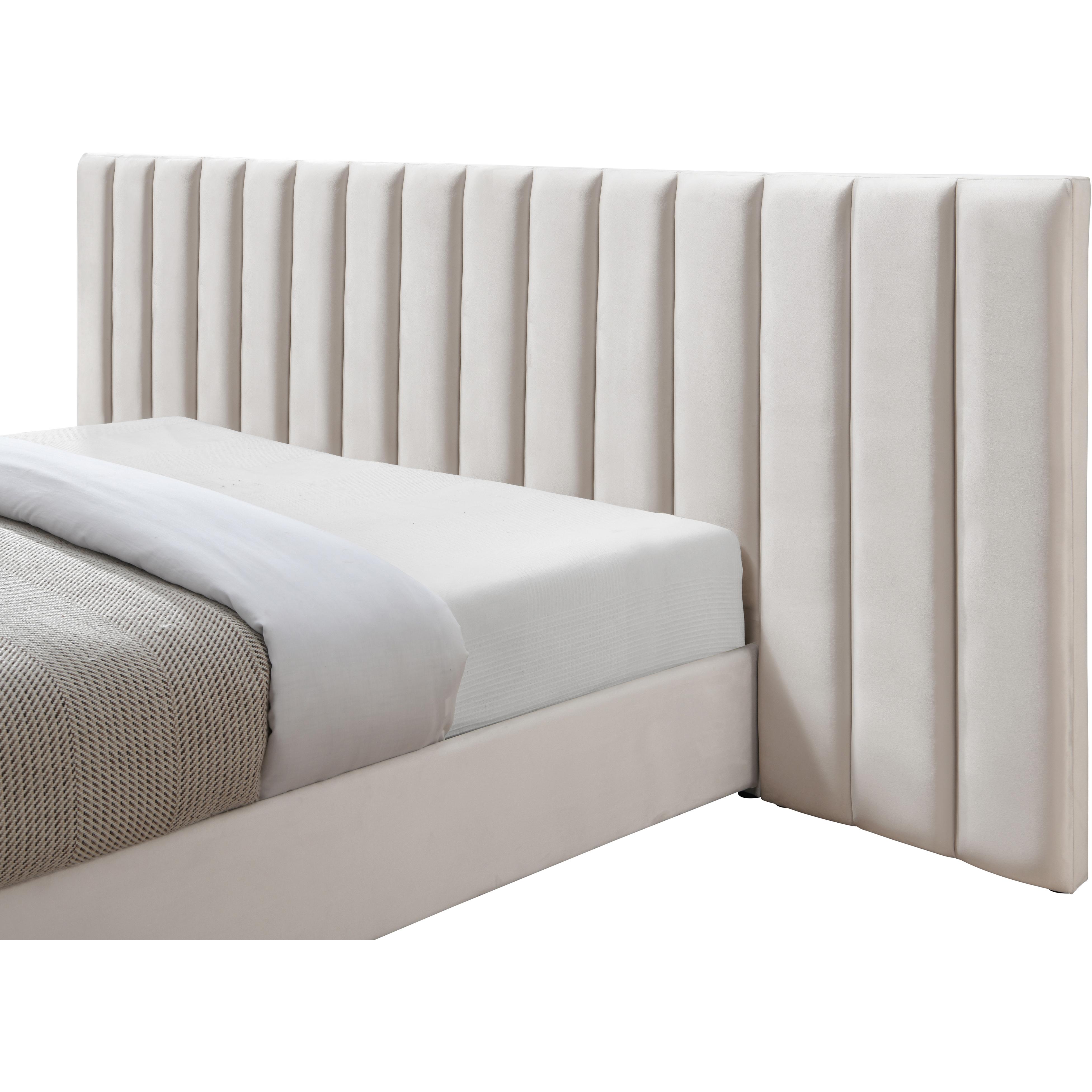 Meridian Pablo Cream Velvet King Bed