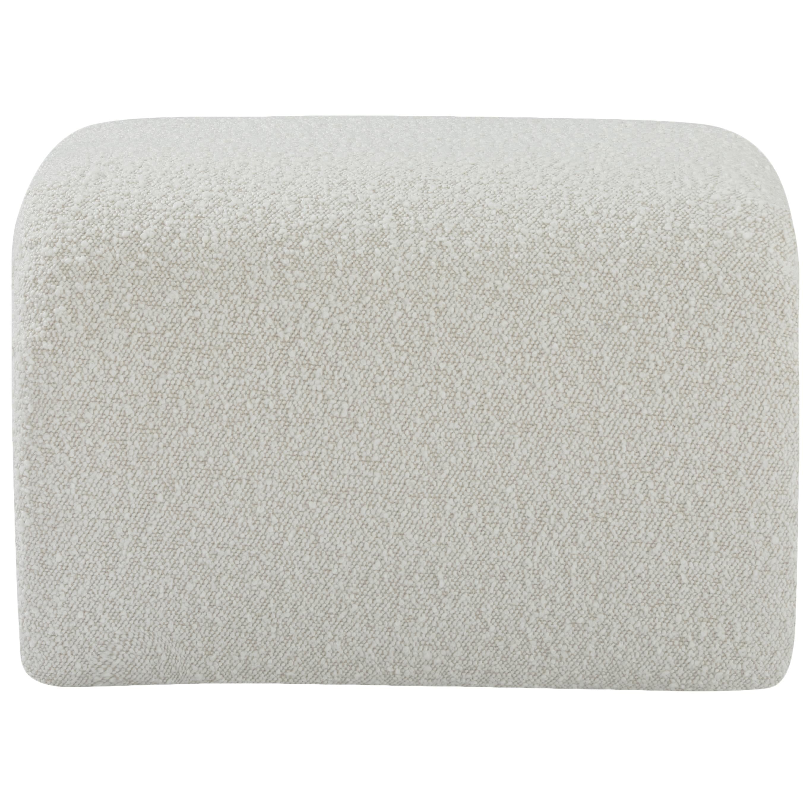 Meridian Odelia Cream Boucle Fabric Bench