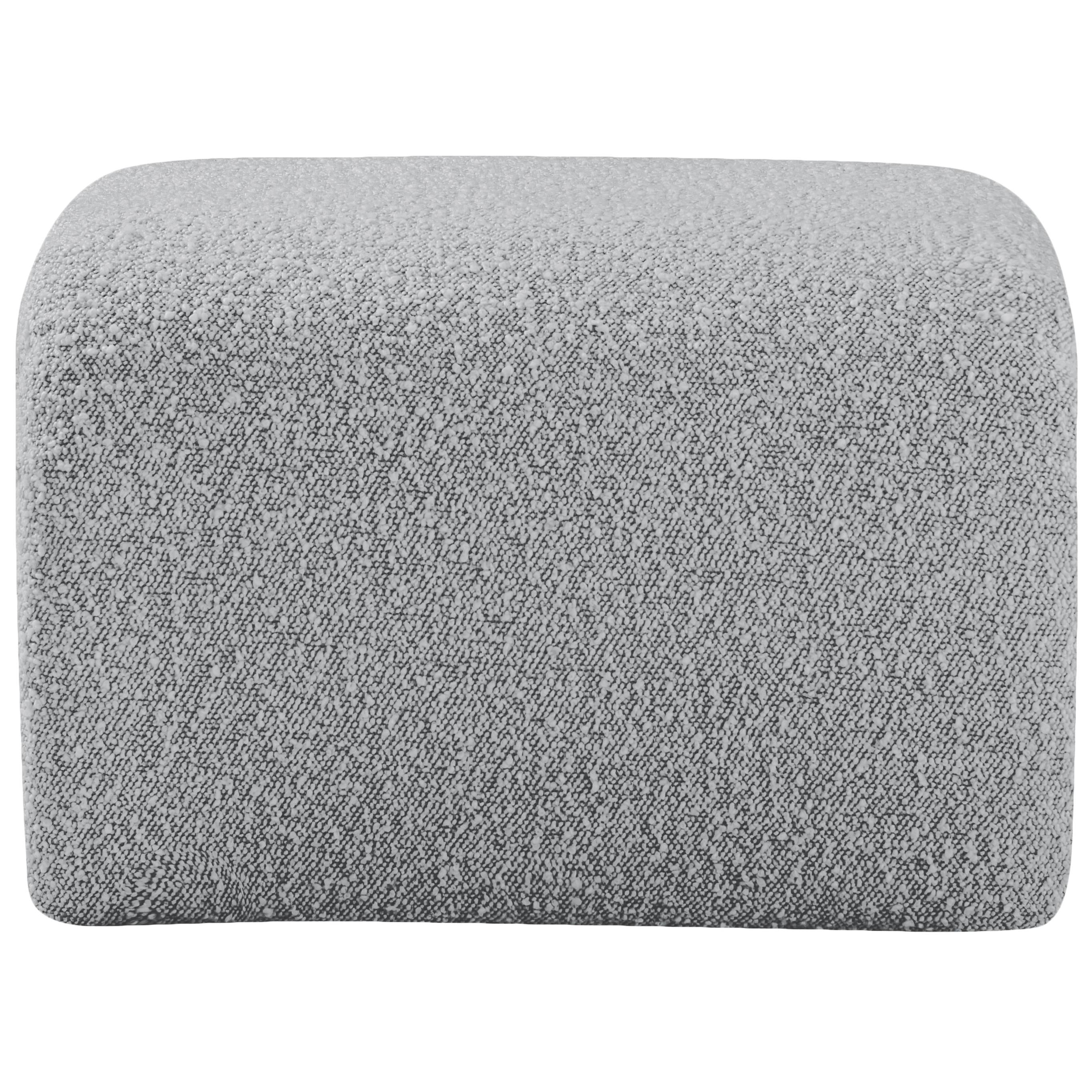 Meridian Odelia Grey Boucle Fabric Bench