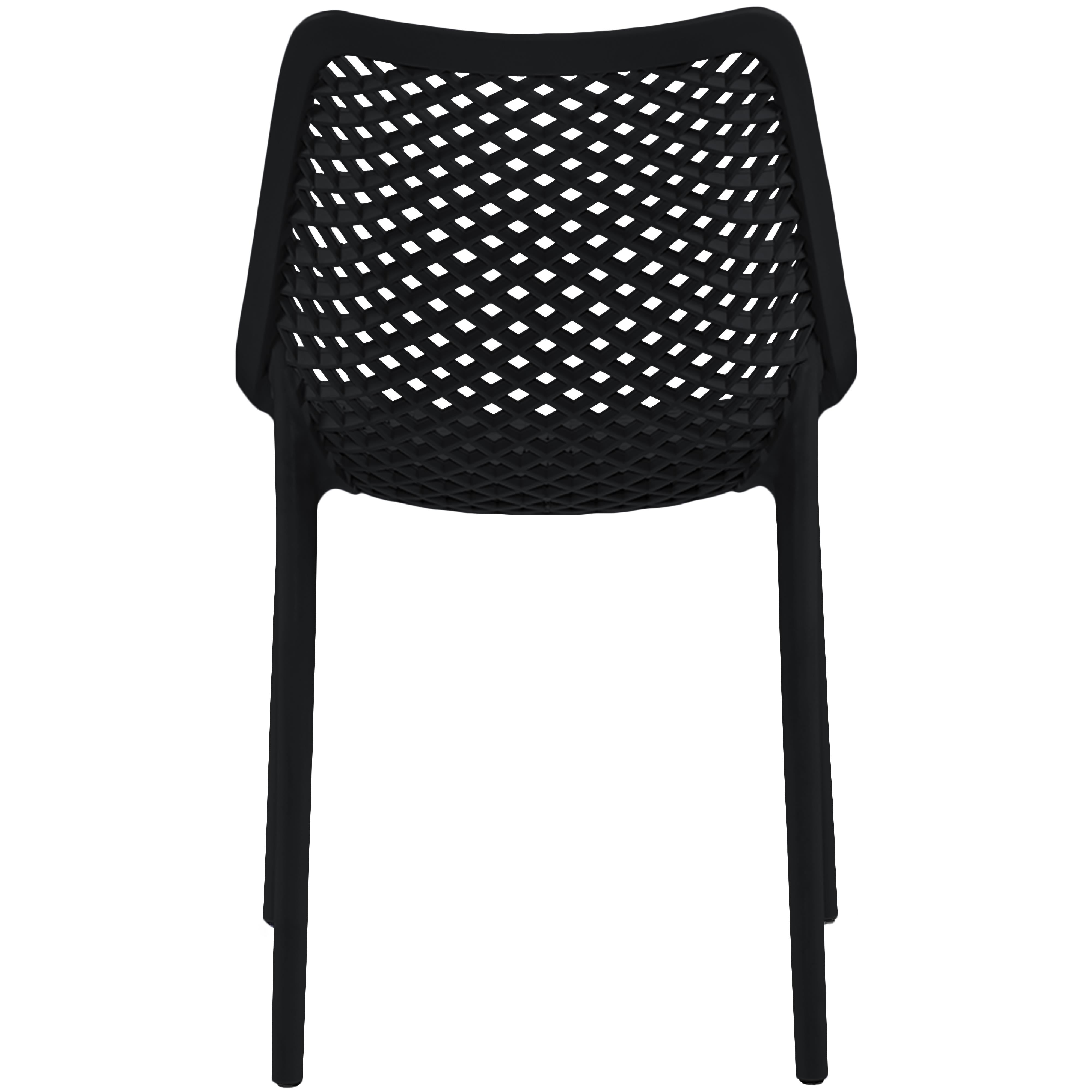 Meridian Mykonos Black Outdoor Patio Dining Chair