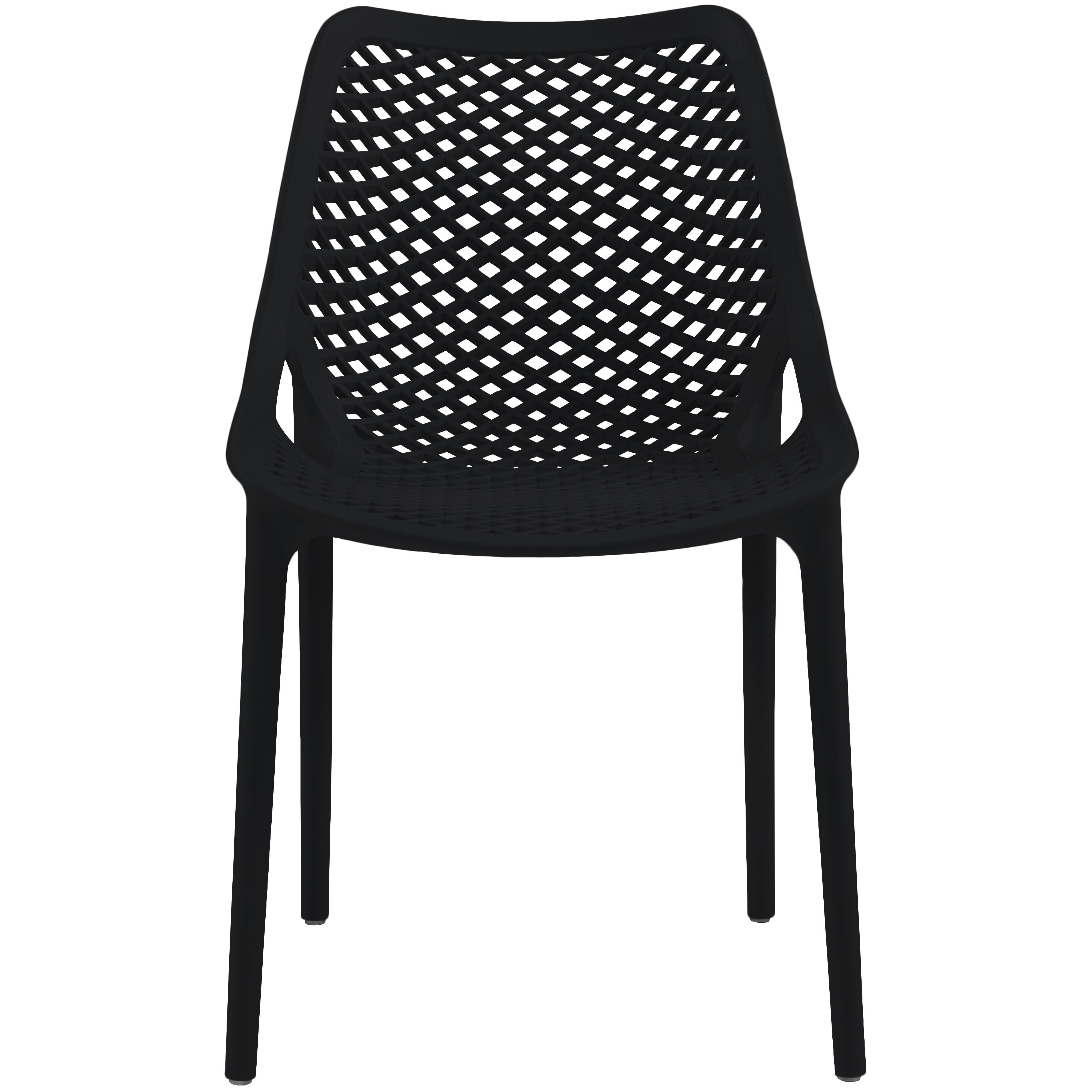 Meridian Mykonos Black Outdoor Patio Dining Chair