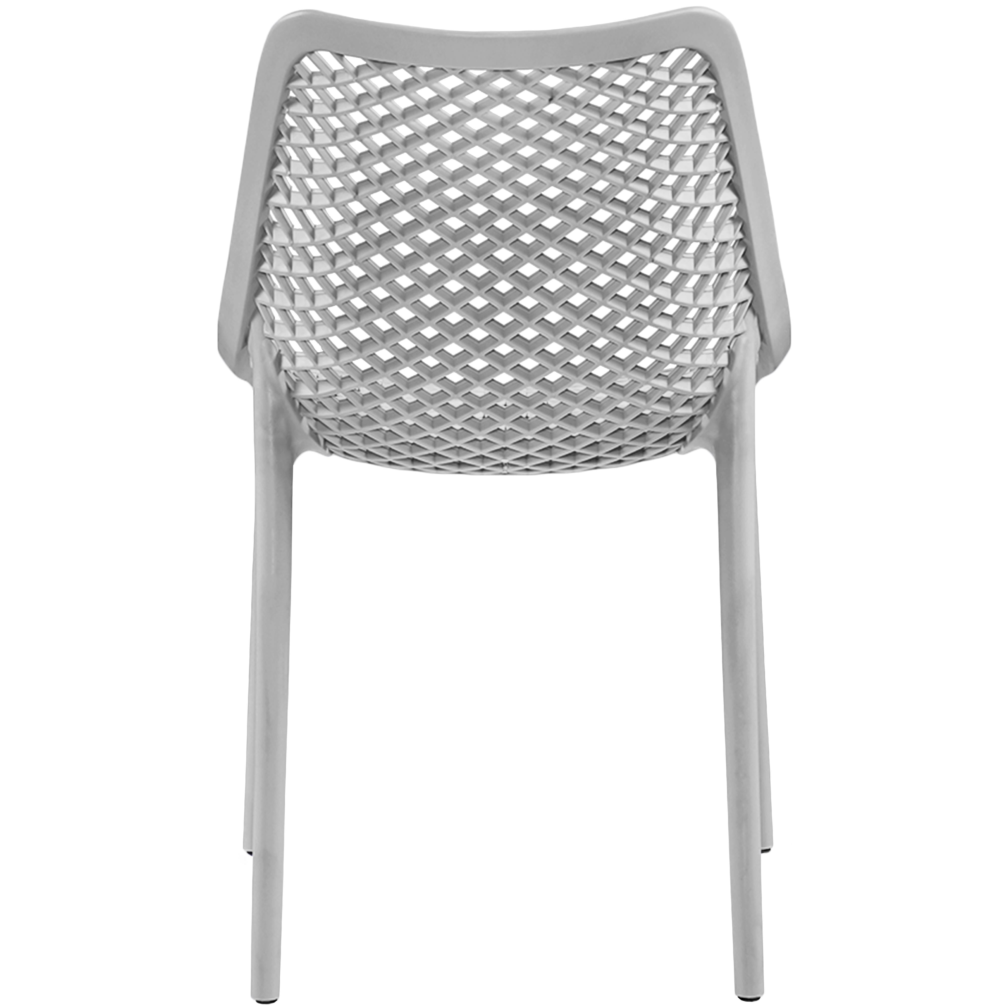 Meridian Mykonos Grey Outdoor Patio Dining Chair