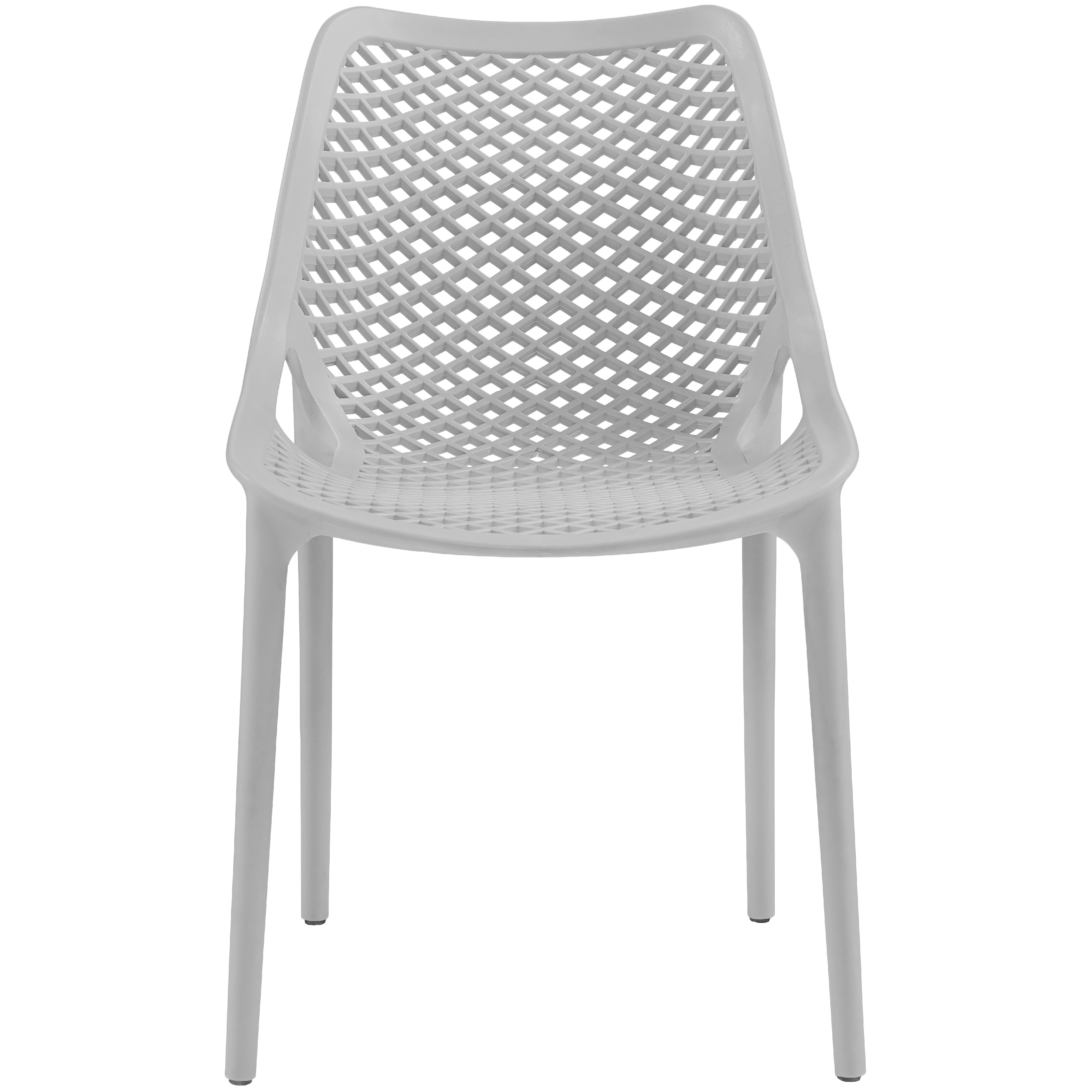 Meridian Mykonos Grey Outdoor Patio Dining Chair