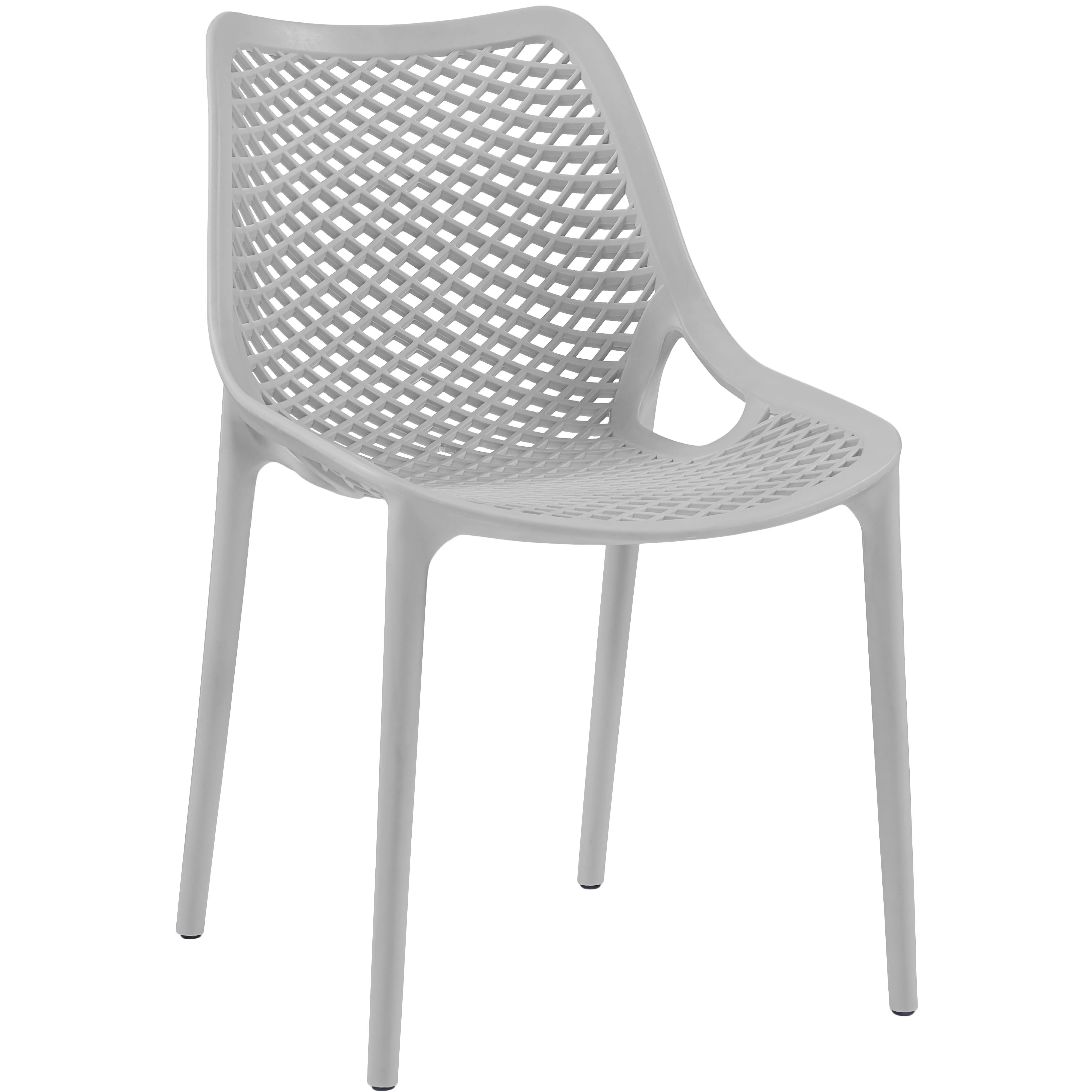 Meridian Mykonos Grey Outdoor Patio Dining Chair