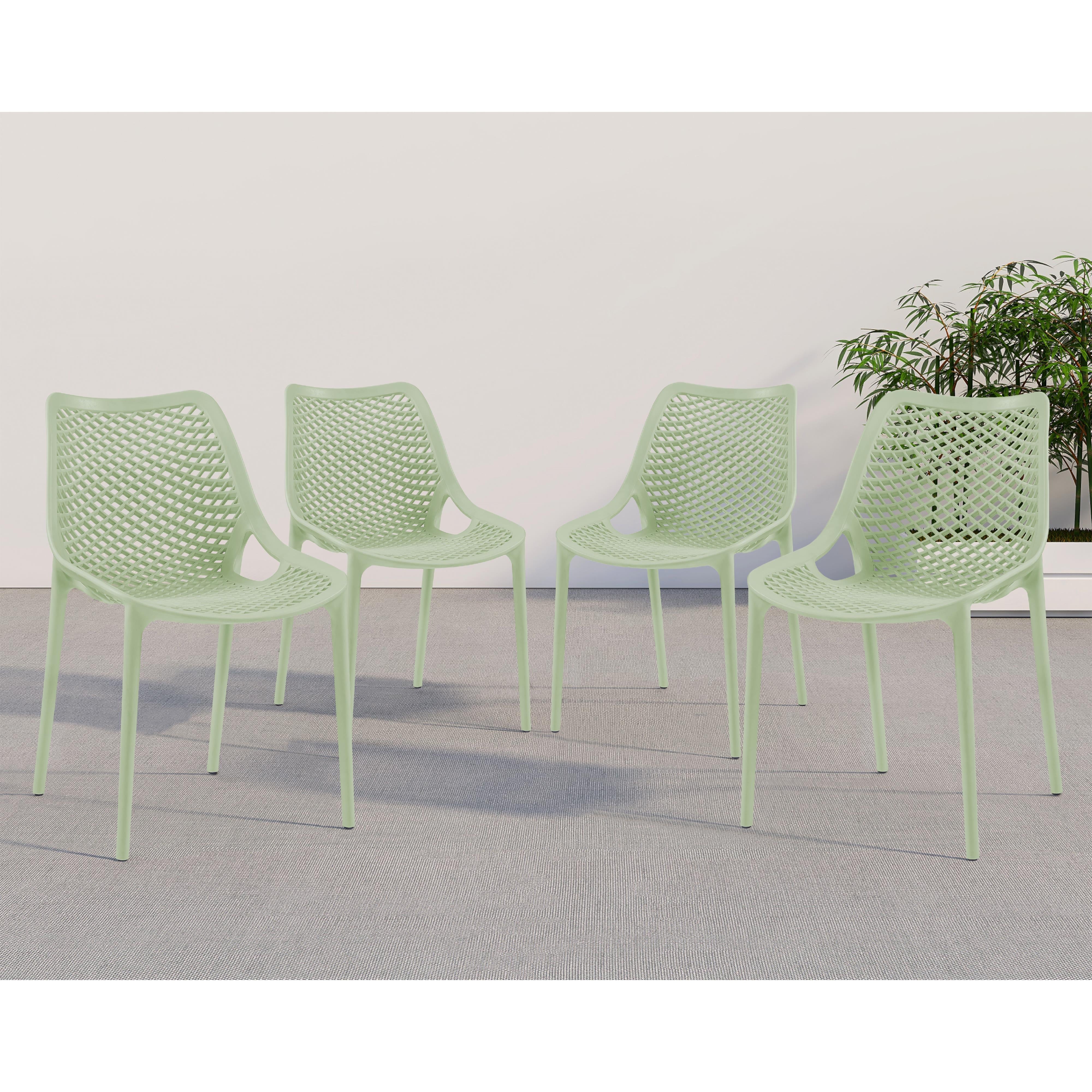 Meridian Mykonos Mint Outdoor Patio Dining Chair