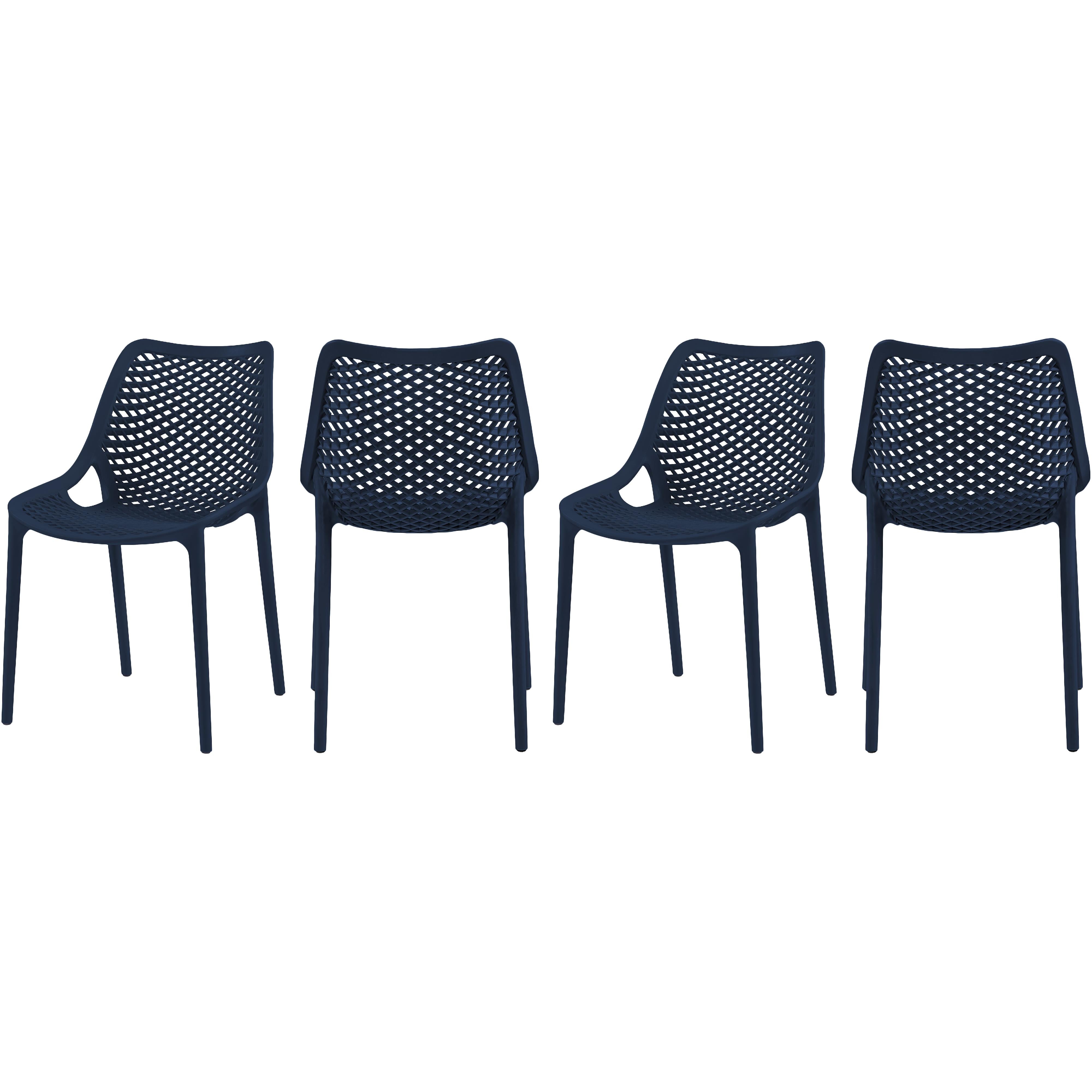 Meridian Mykonos Navy Outdoor Patio Dining Chair