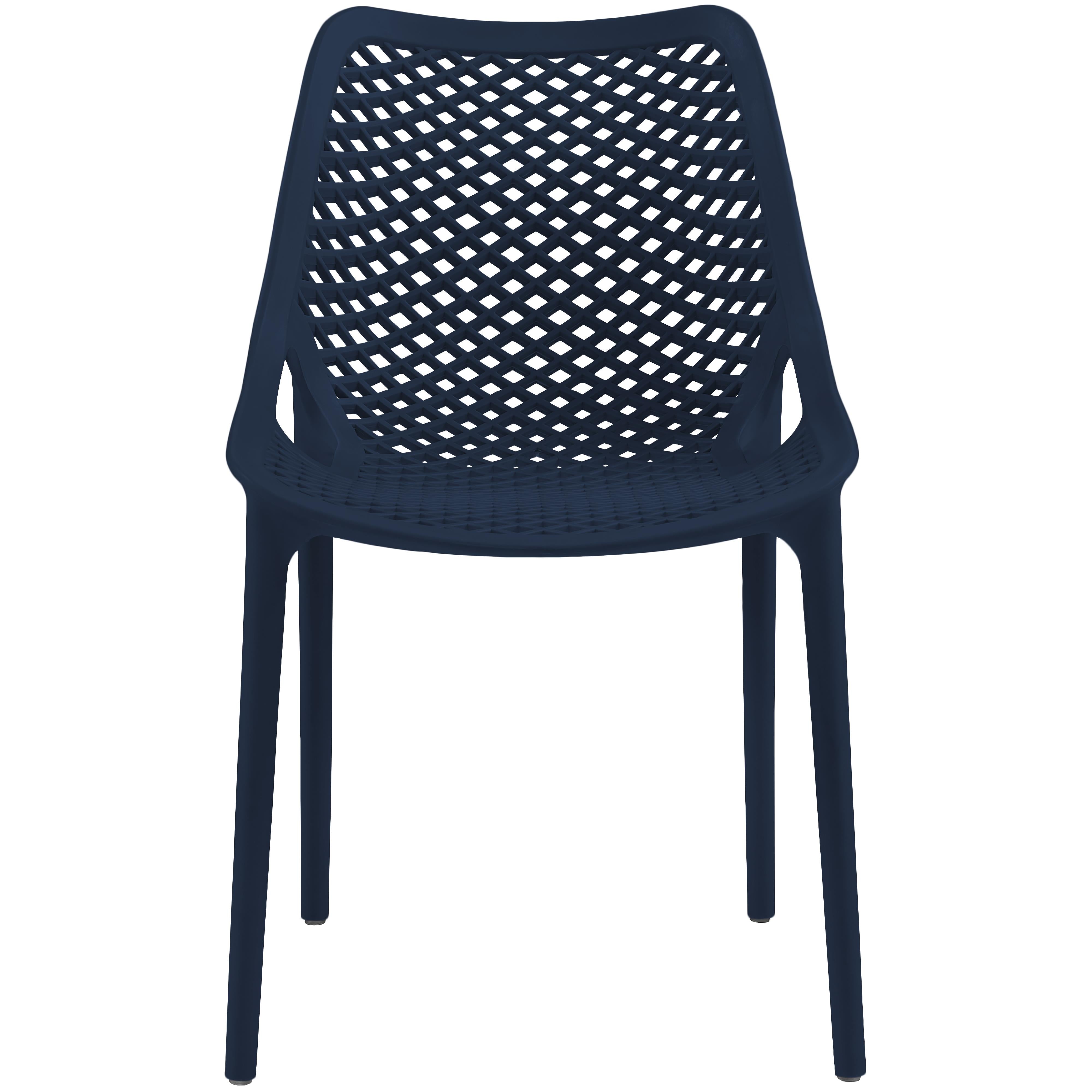 Meridian Mykonos Navy Outdoor Patio Dining Chair