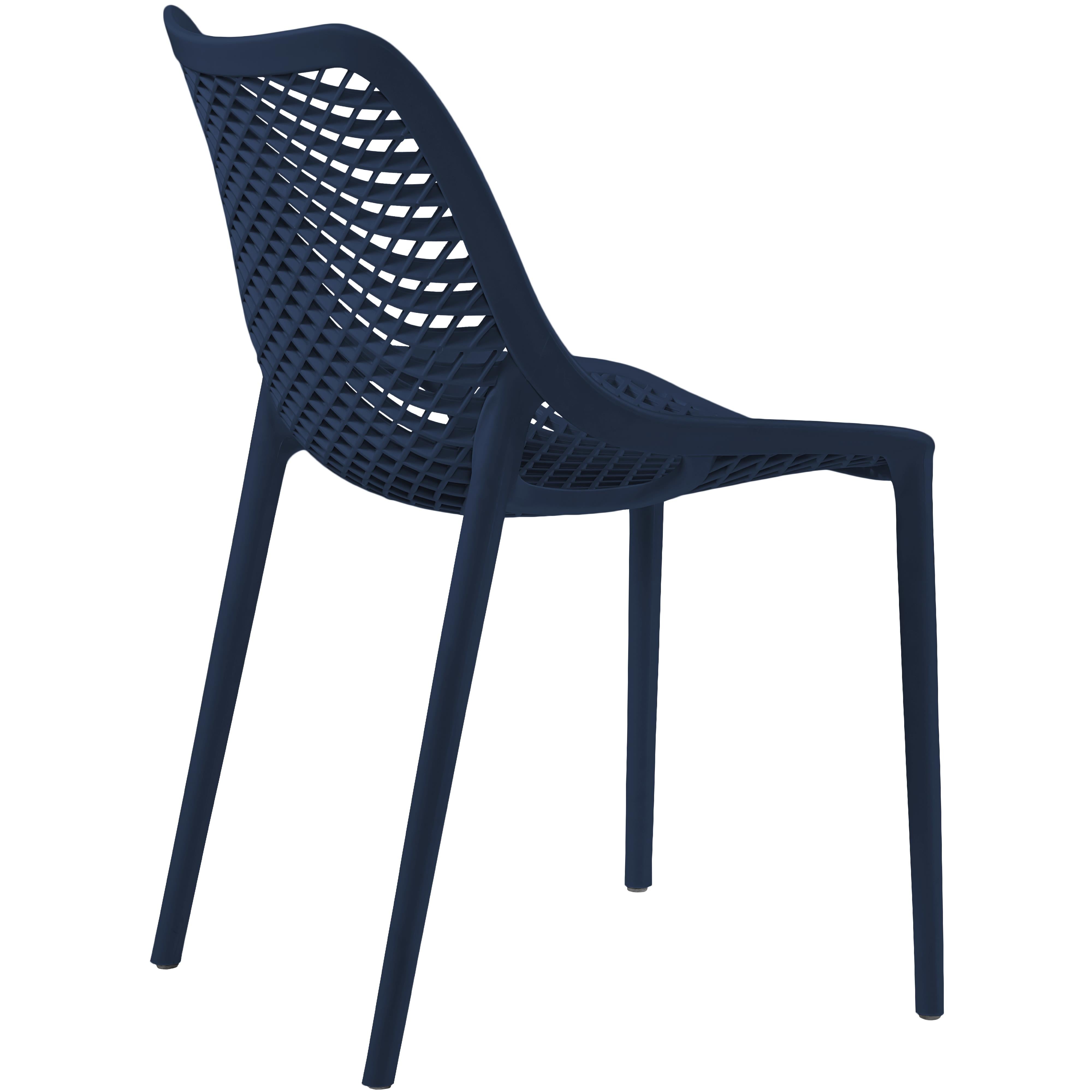Meridian Mykonos Navy Outdoor Patio Dining Chair