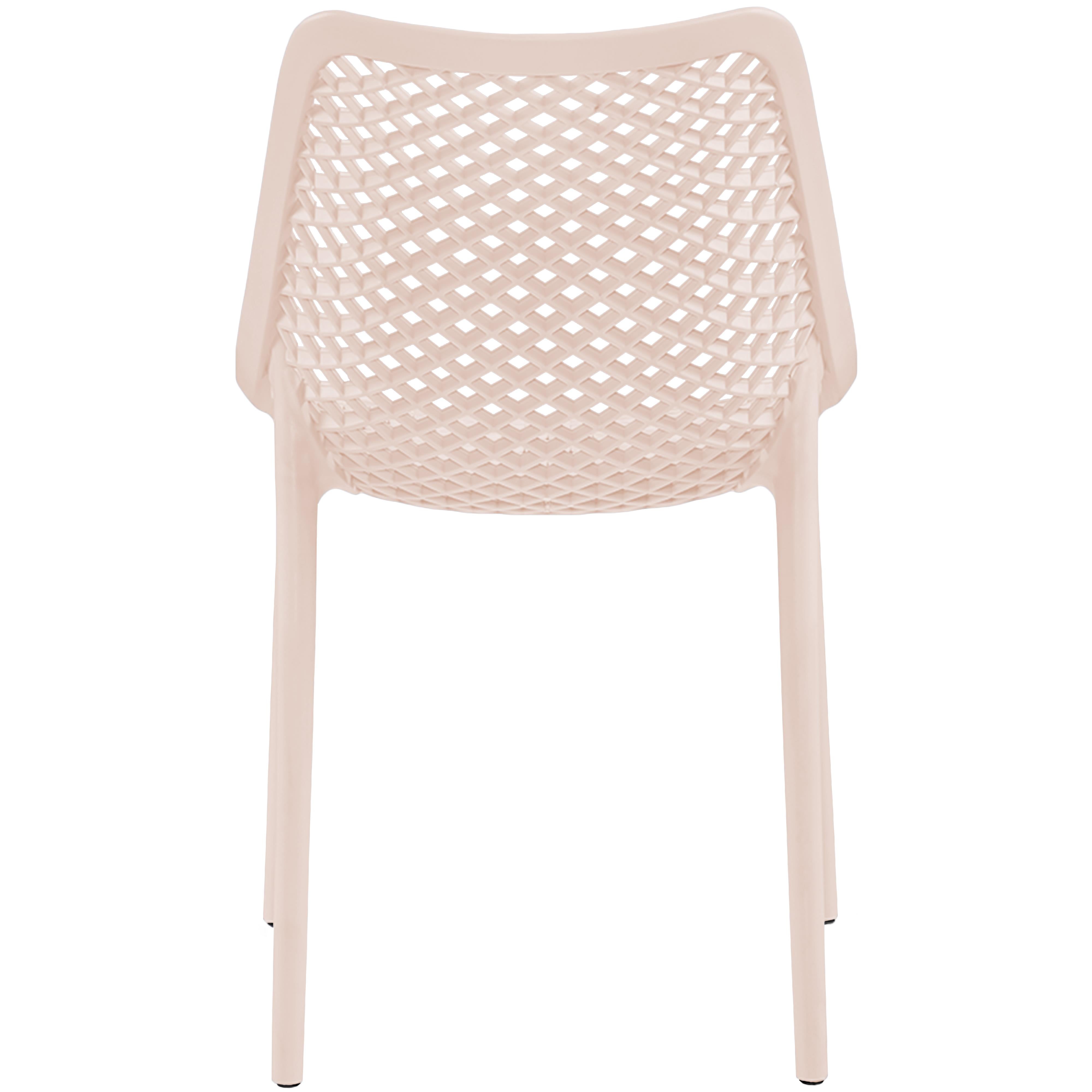 Meridian Mykonos Pink Outdoor Patio Dining Chair