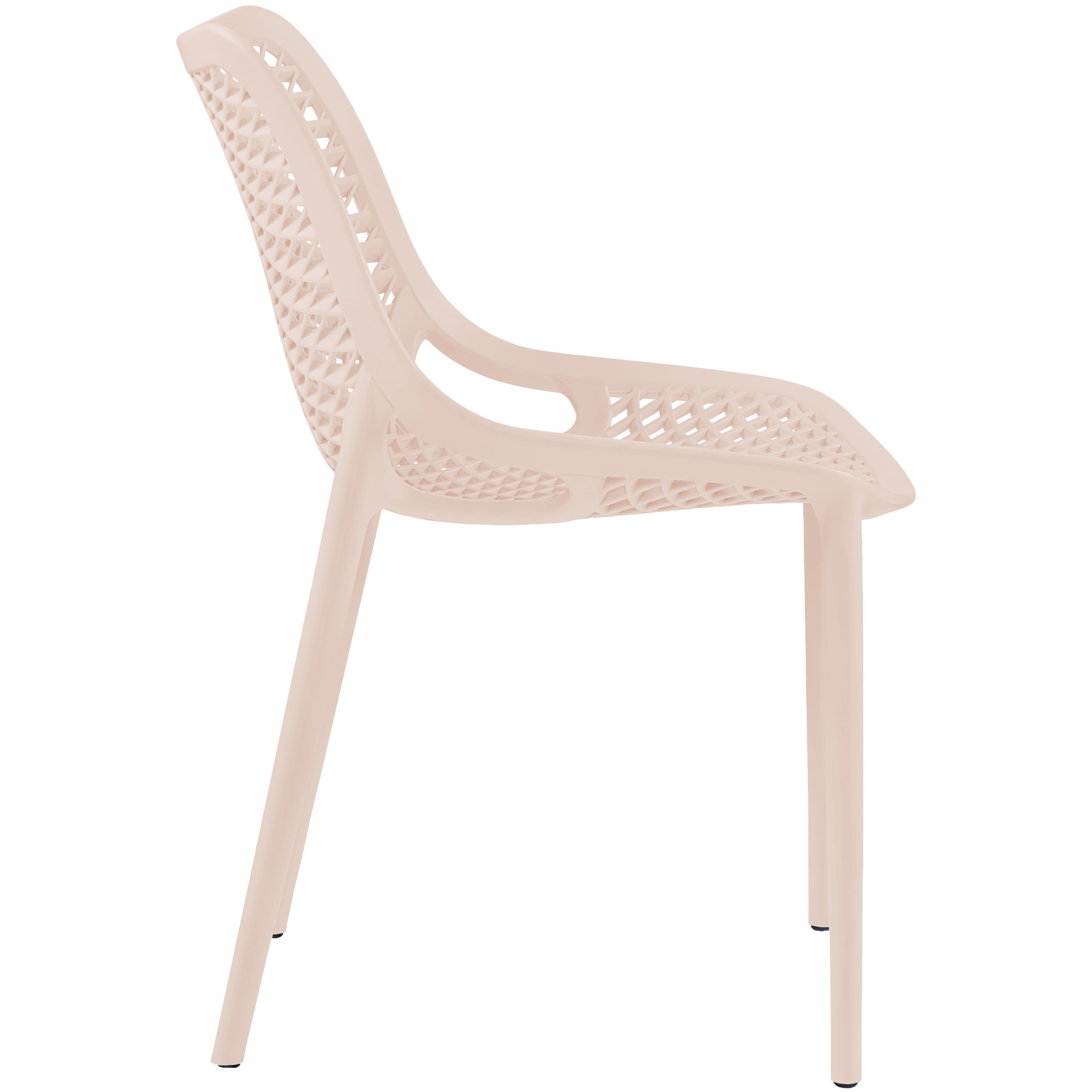 Meridian Mykonos Pink Outdoor Patio Dining Chair