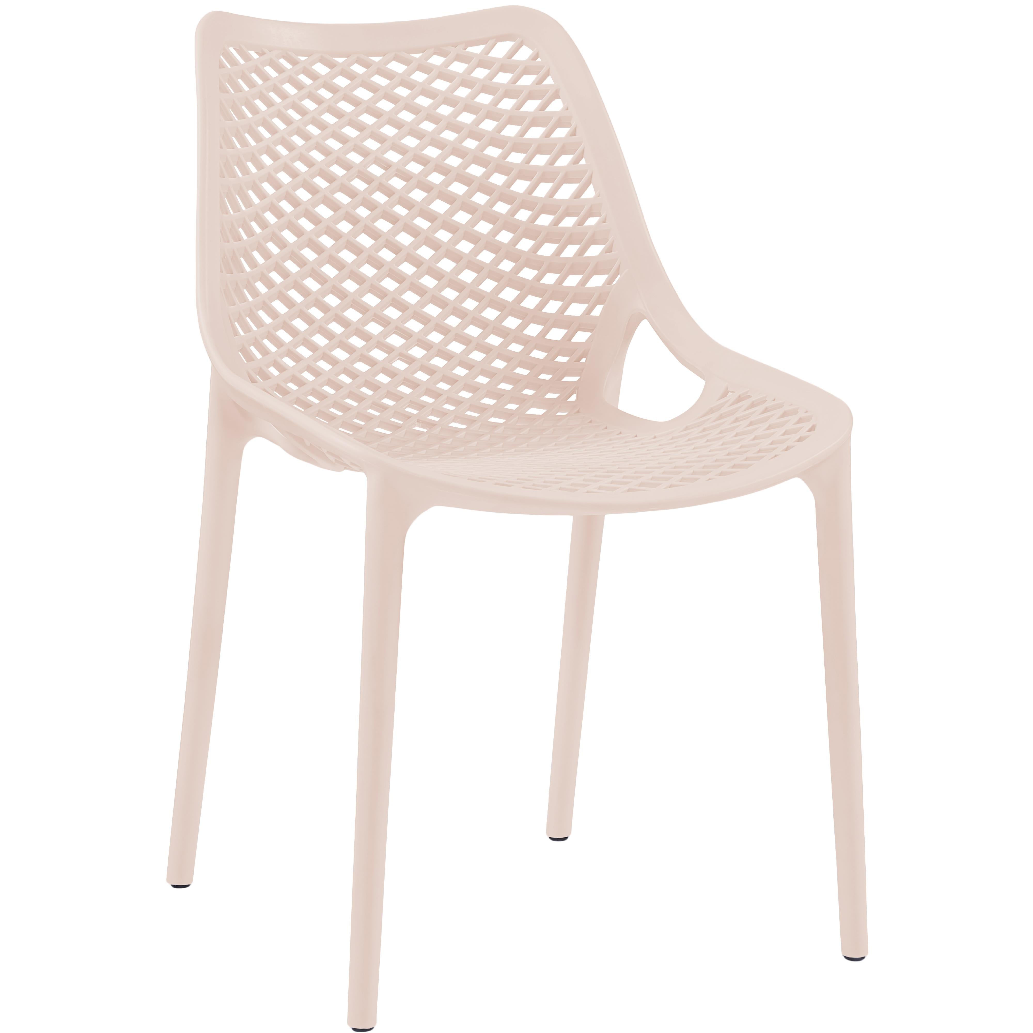 Meridian Mykonos Pink Outdoor Patio Dining Chair