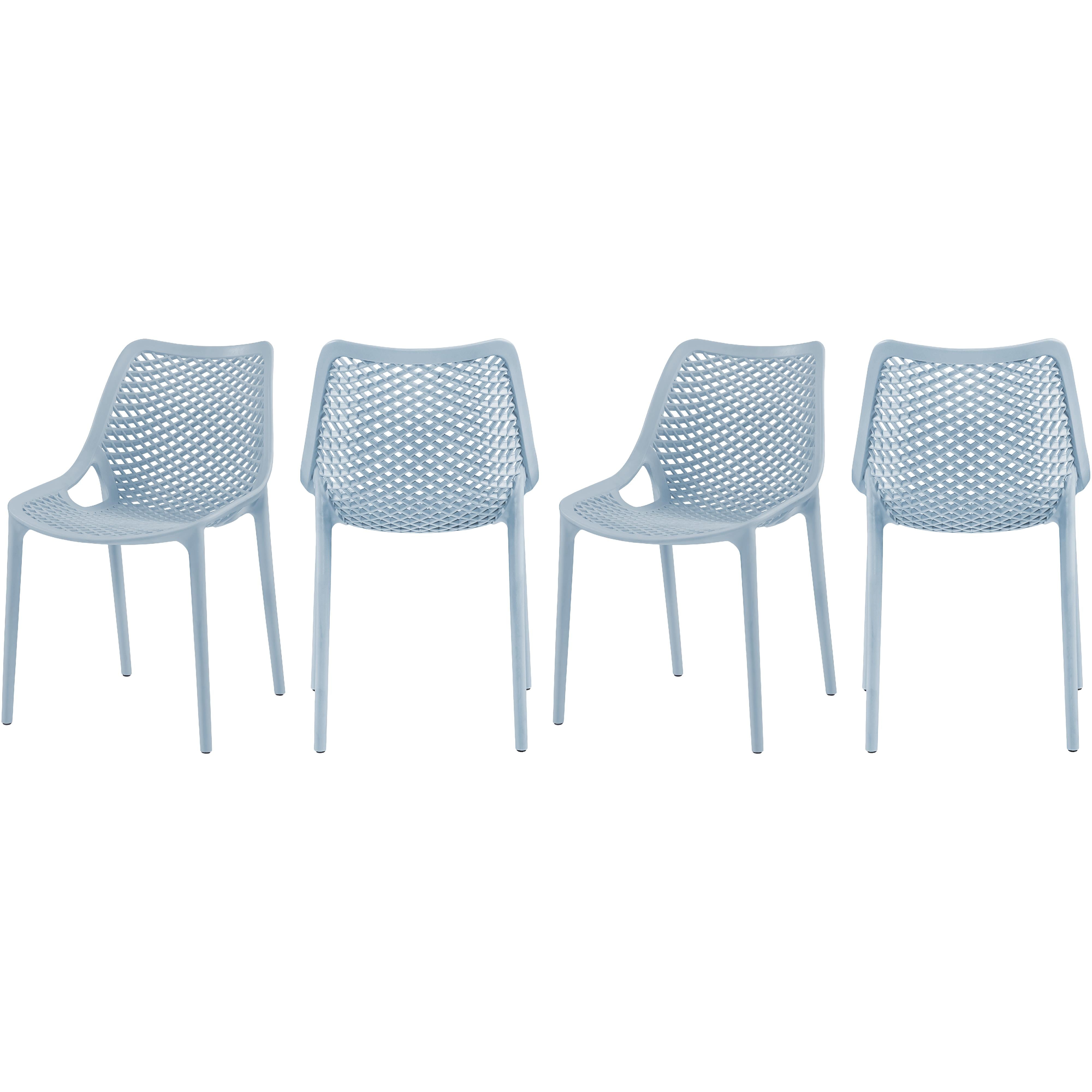 Meridian Mykonos Sky Blue Outdoor Patio Dining Chair