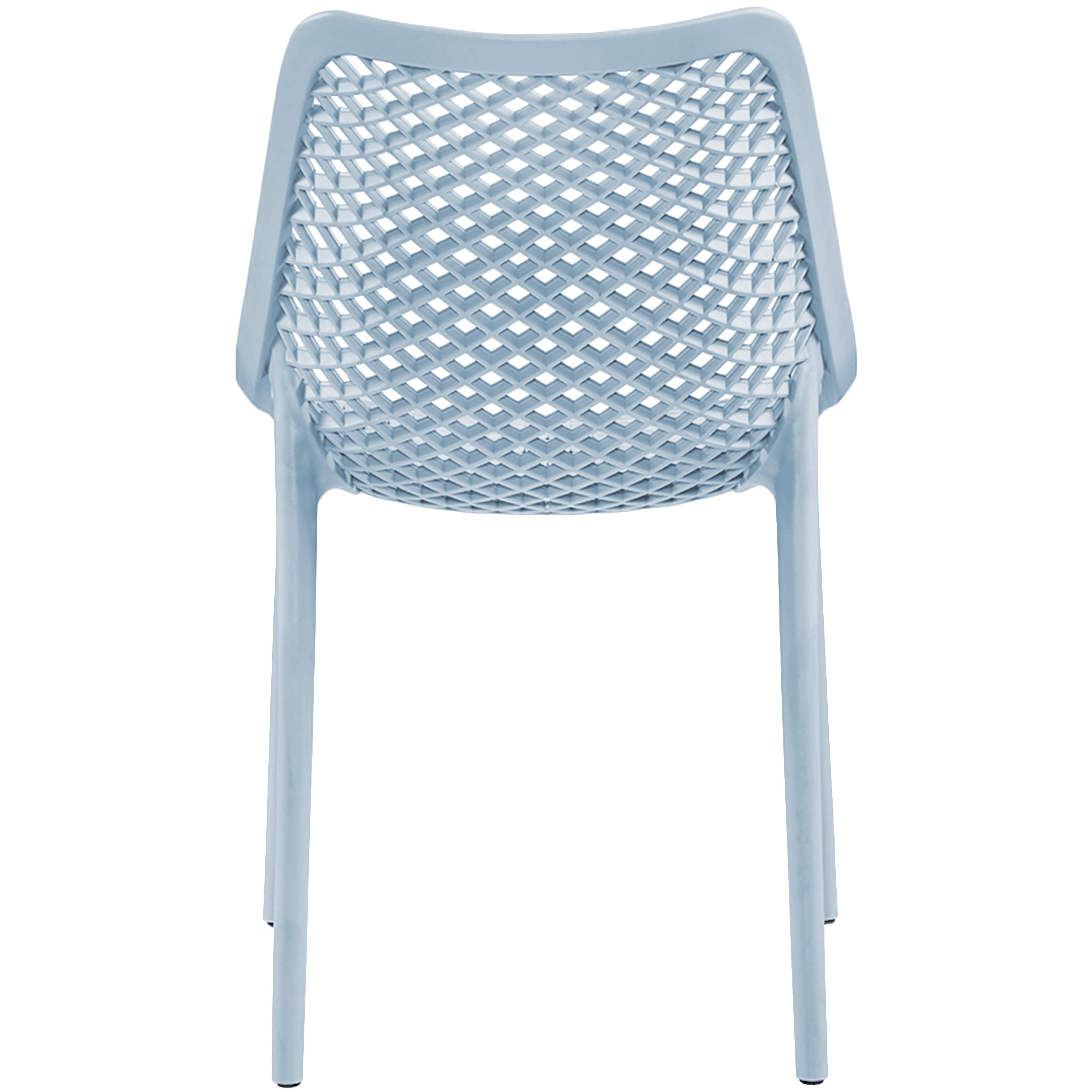 Meridian Mykonos Sky Blue Outdoor Patio Dining Chair