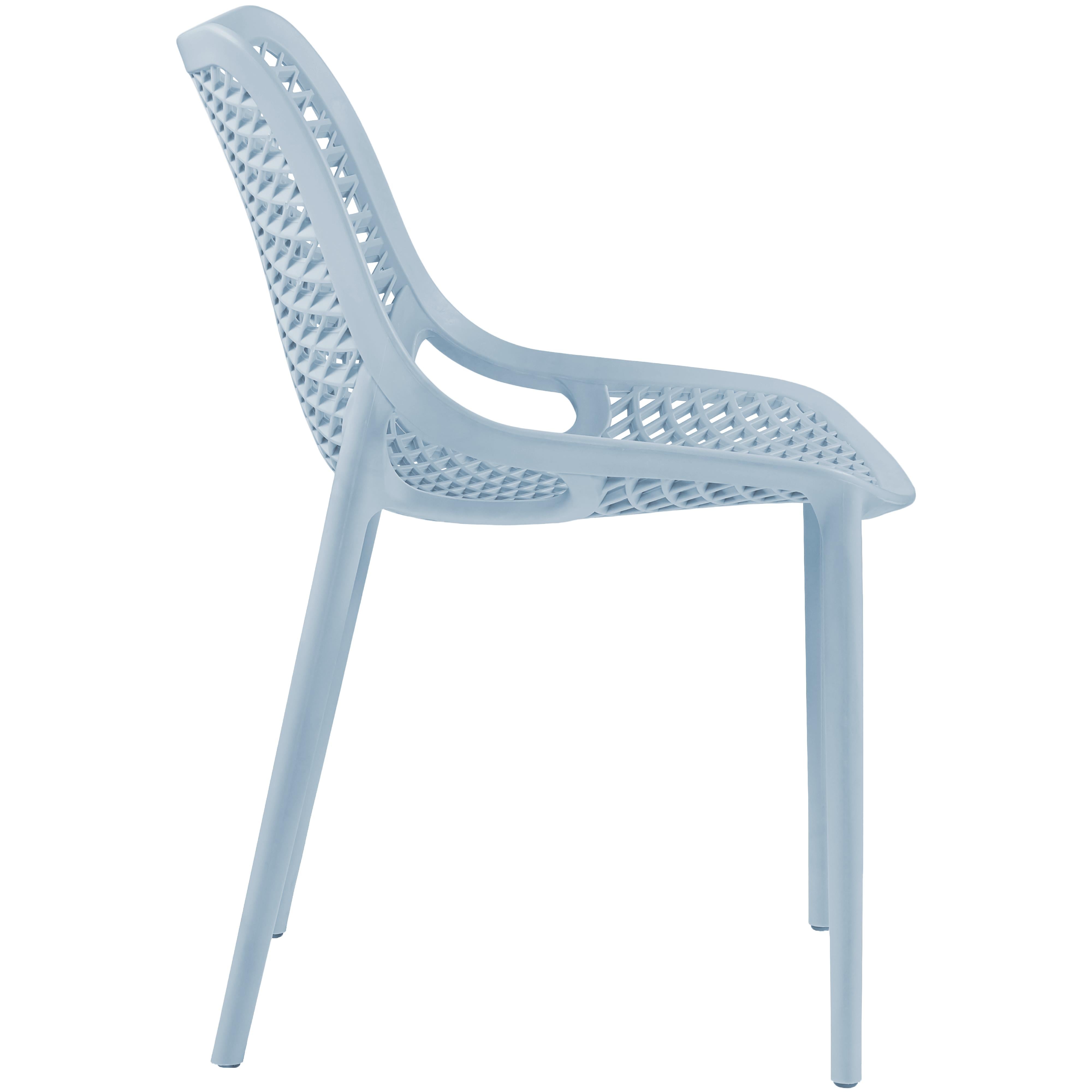 Meridian Mykonos Sky Blue Outdoor Patio Dining Chair