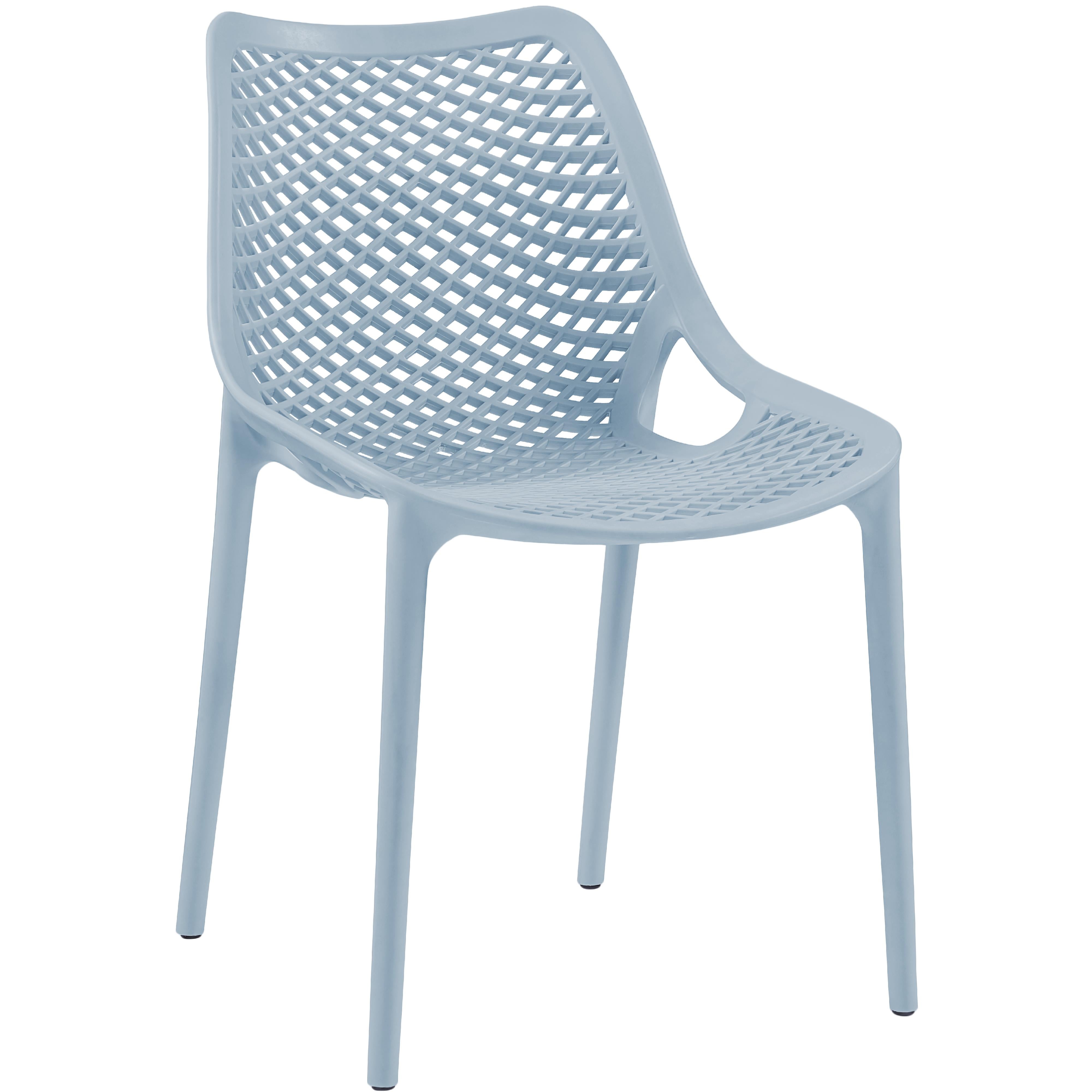 Meridian Mykonos Sky Blue Outdoor Patio Dining Chair
