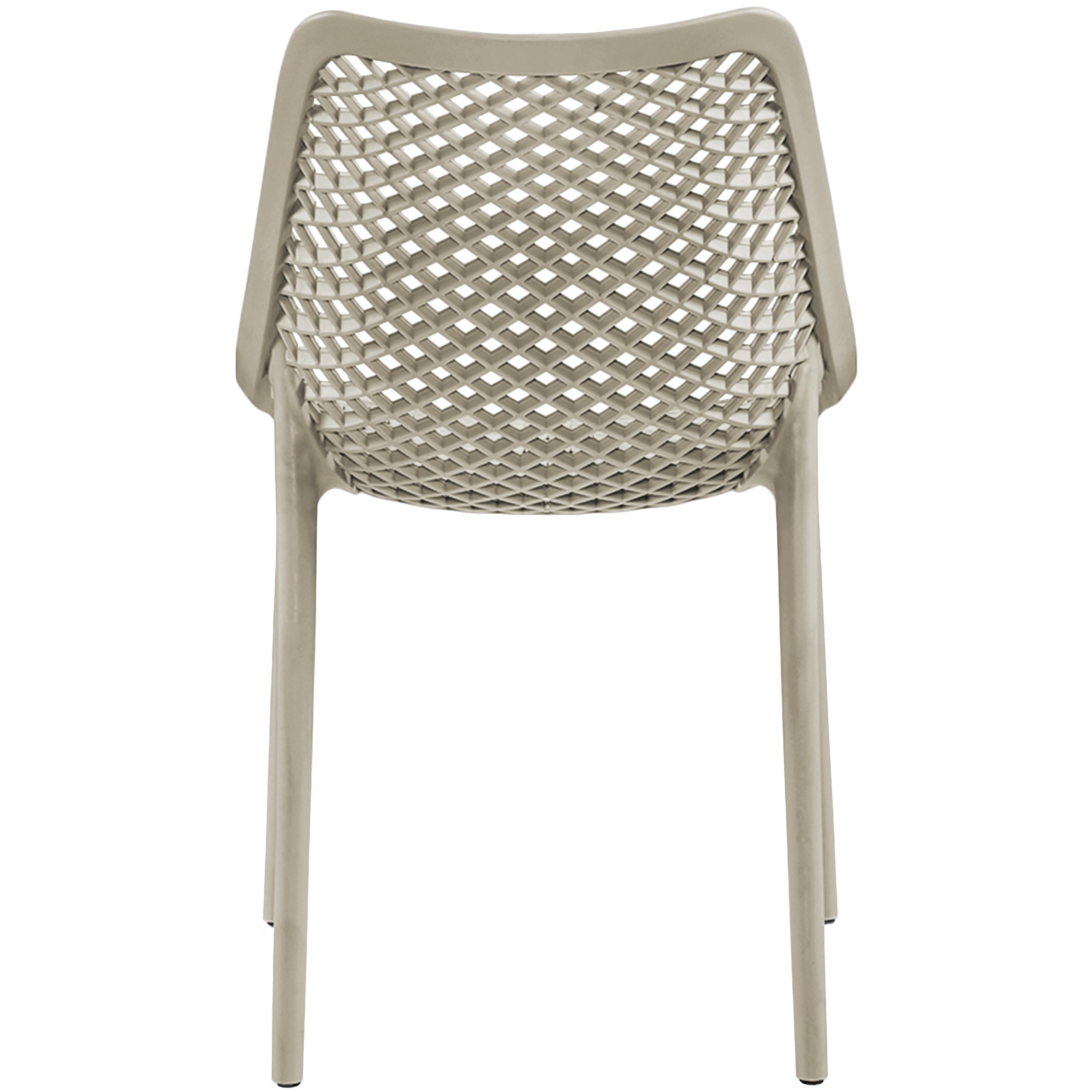 Meridian Mykonos Taupe Outdoor Patio Dining Chair