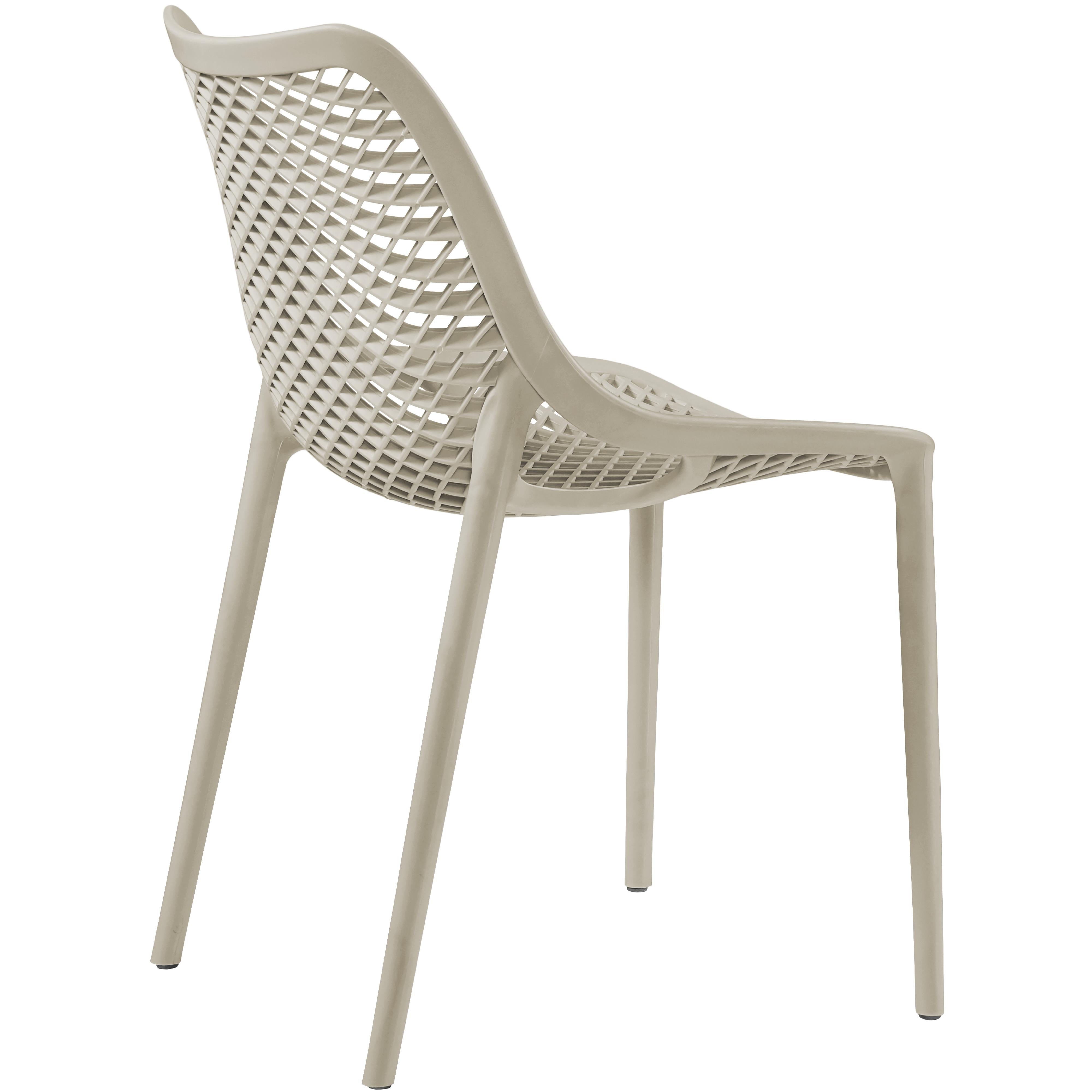 Meridian Mykonos Taupe Outdoor Patio Dining Chair