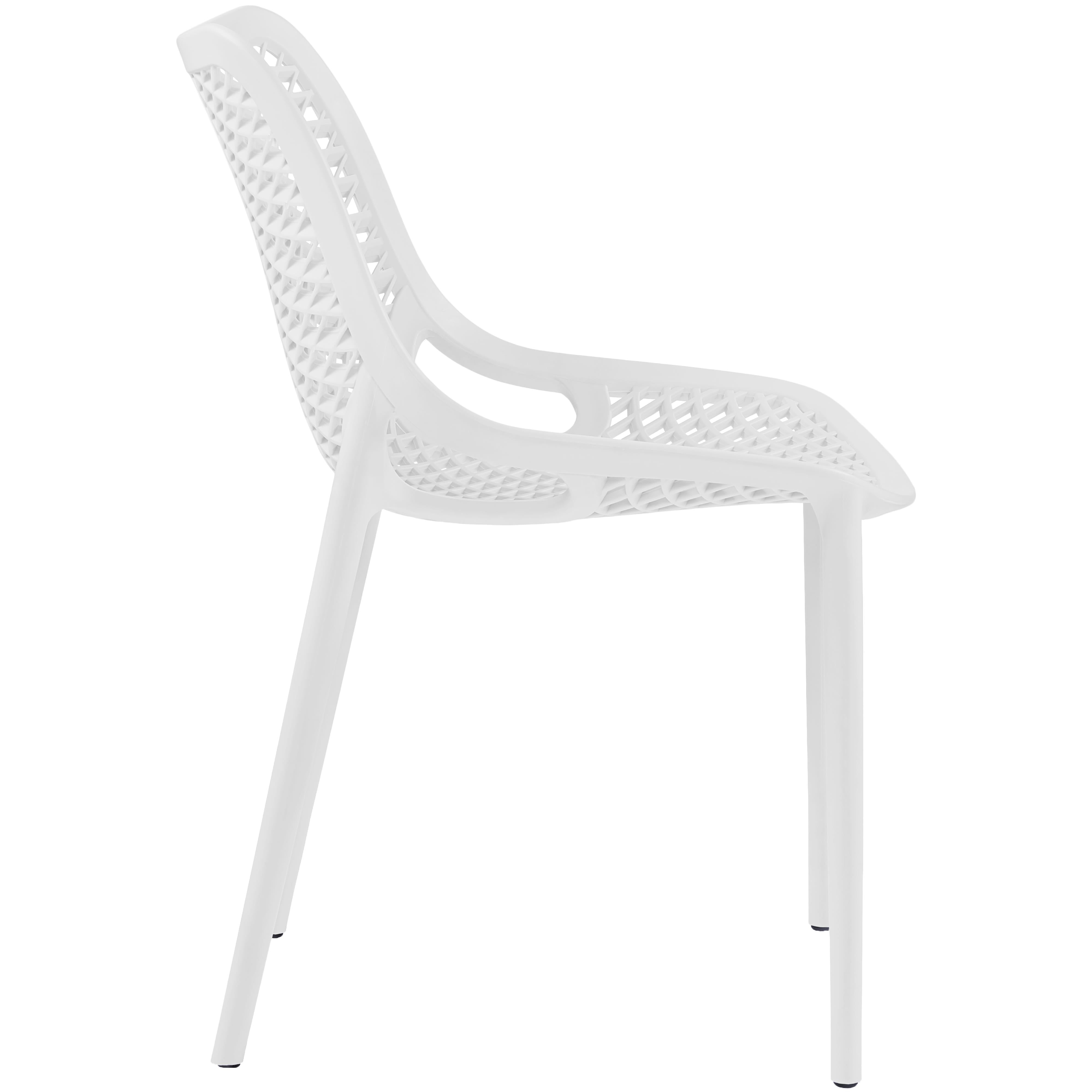 Meridian Mykonos White Outdoor Patio Dining Chair