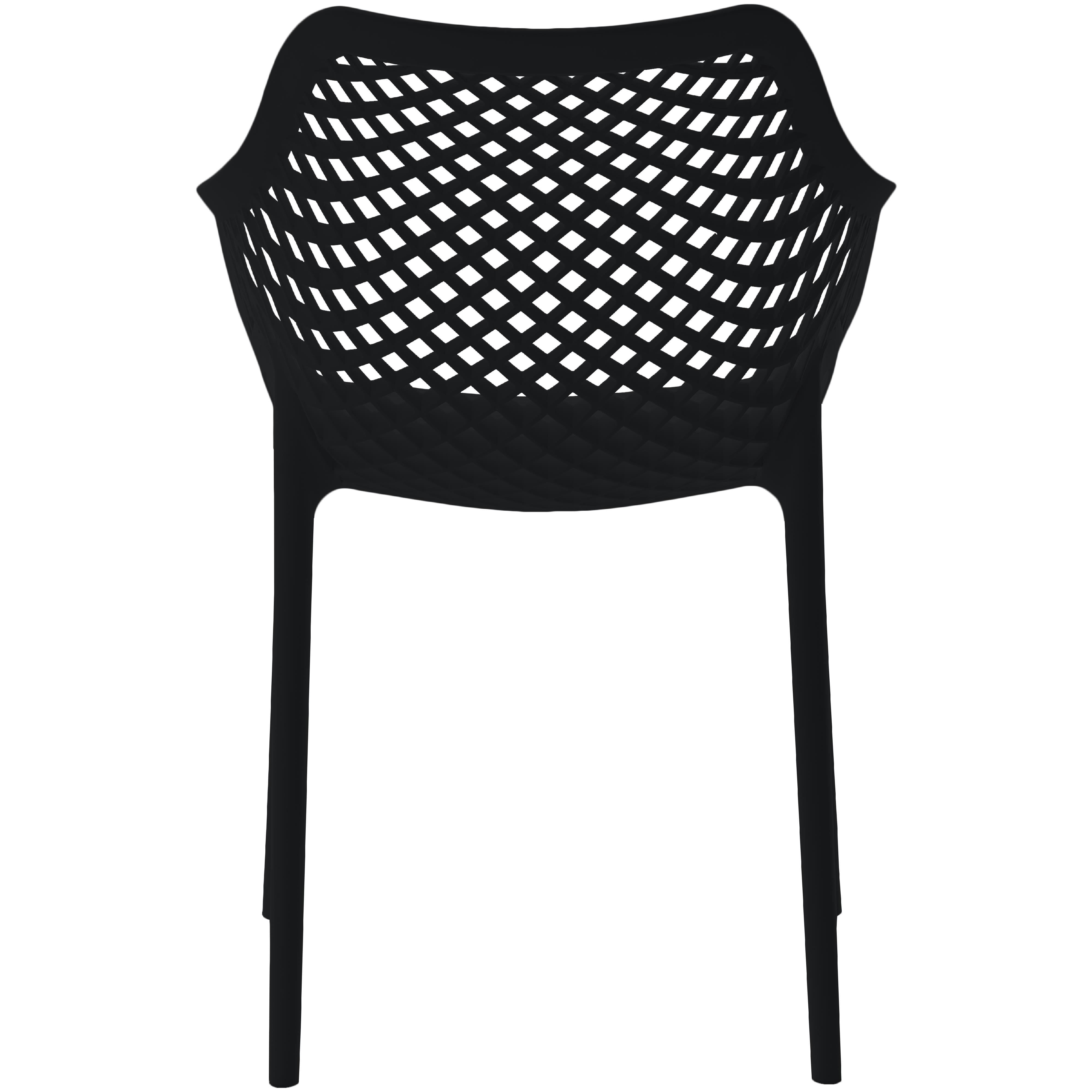 Meridian Mykonos Black Outdoor Patio Dining Chair