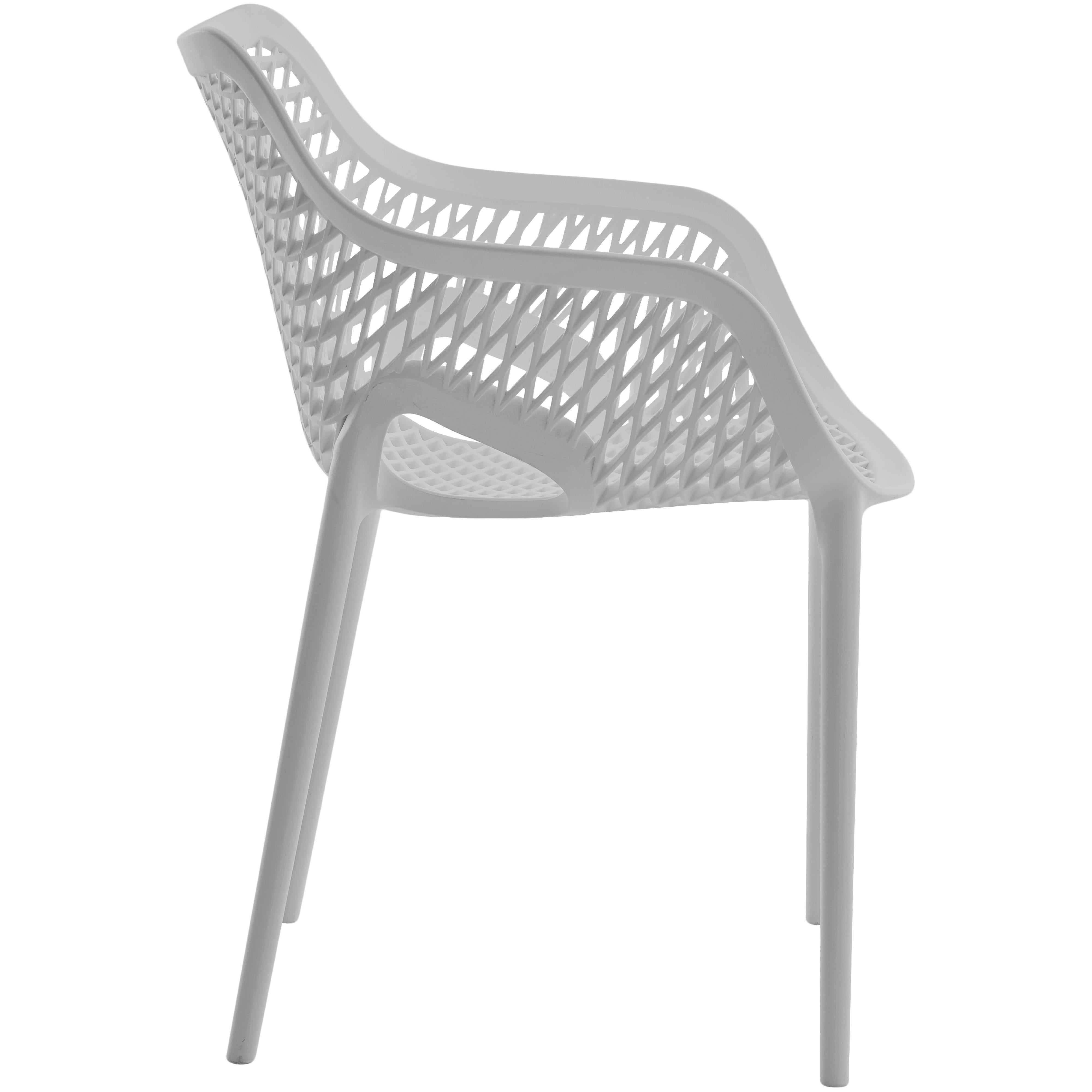 Meridian Mykonos Grey Outdoor Patio Dining Chair