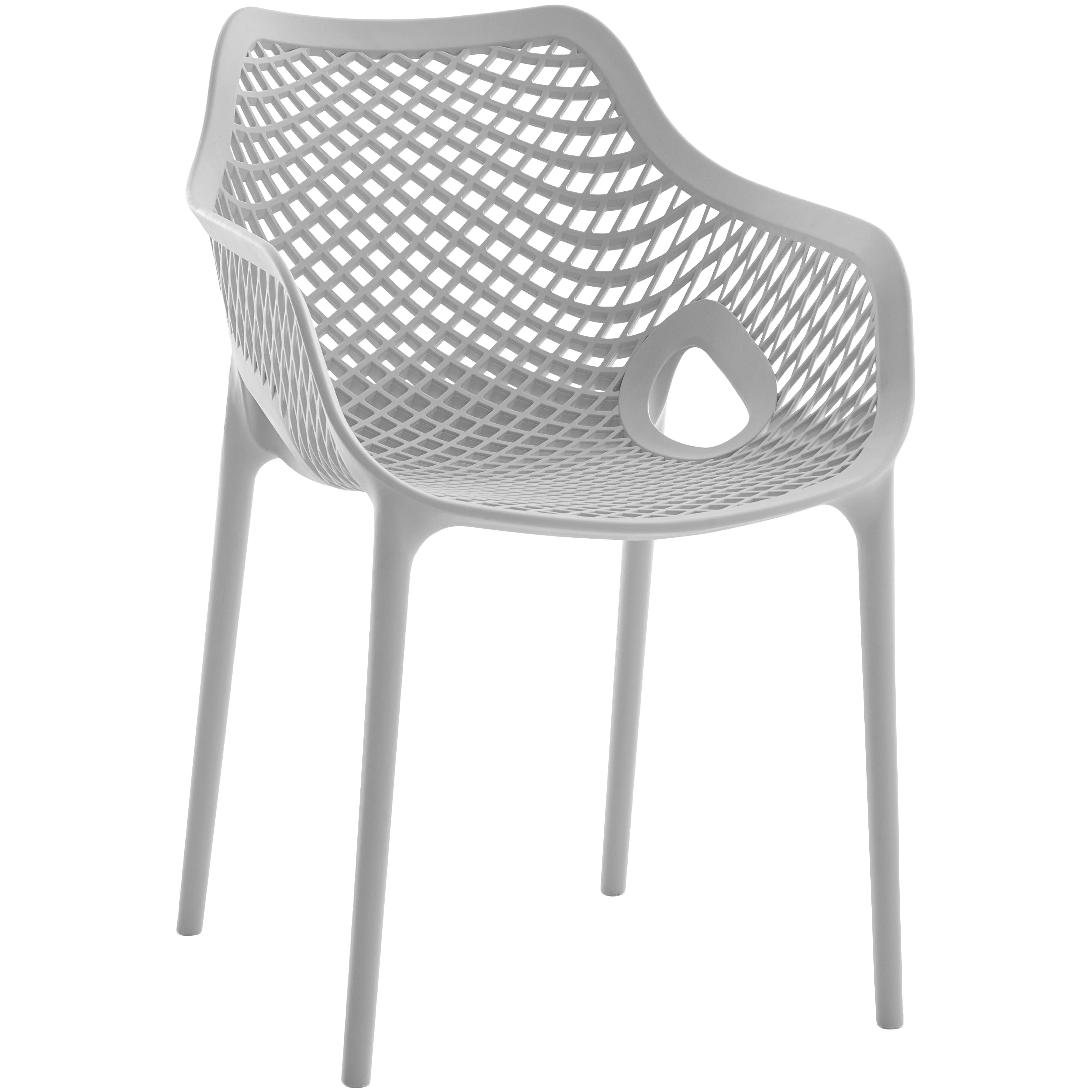 Meridian Mykonos Grey Outdoor Patio Dining Chair