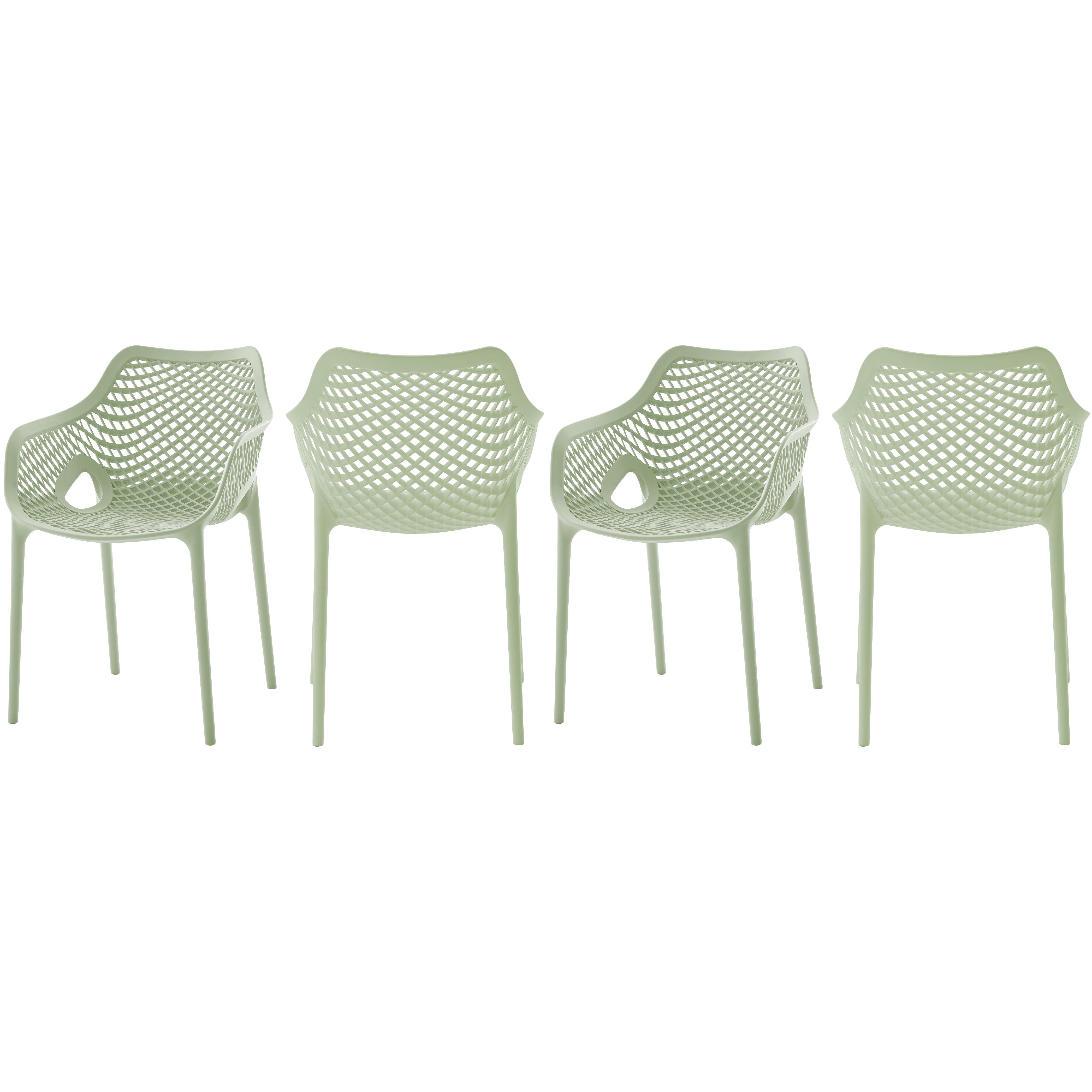 Meridian Mykonos Mint Outdoor Patio Dining Chair