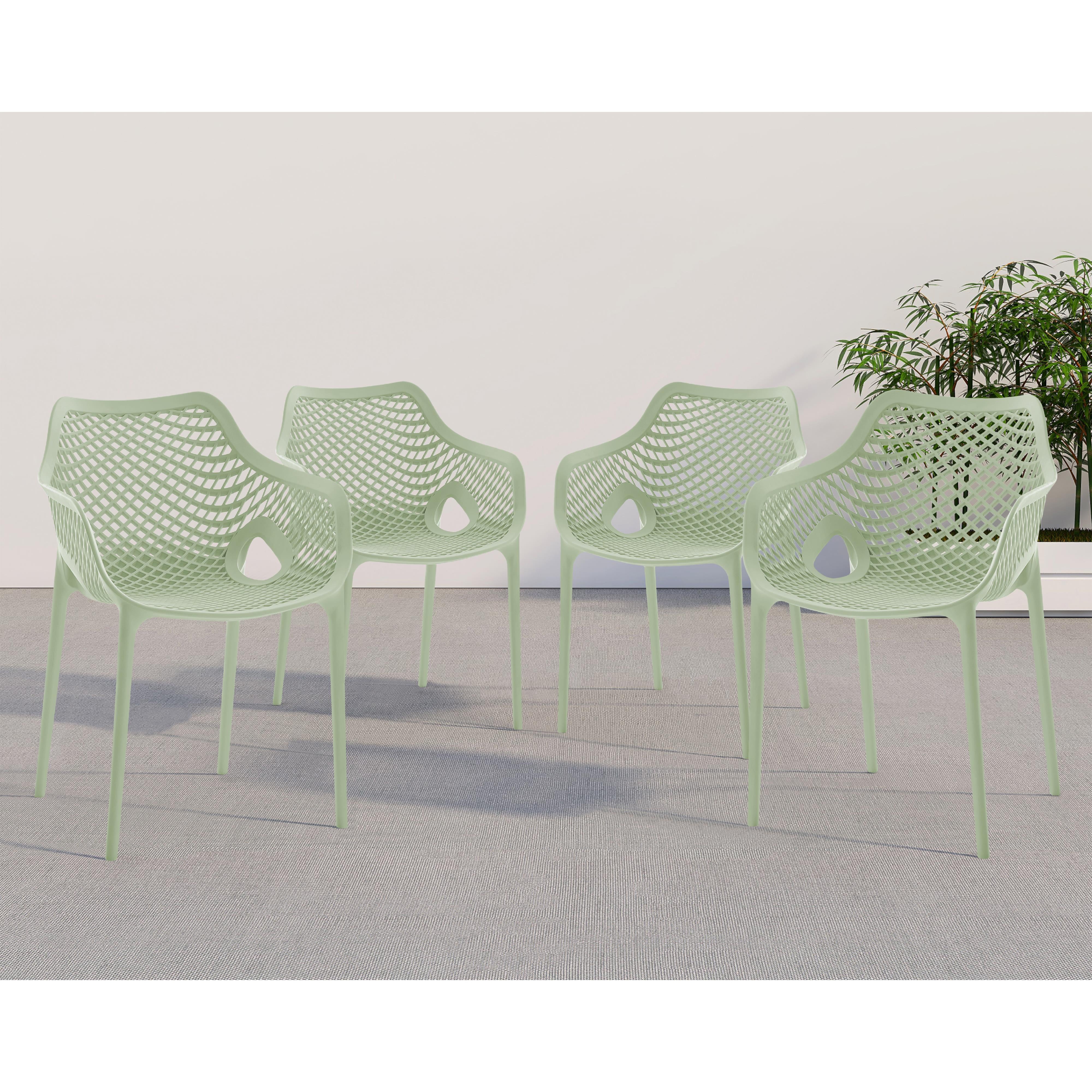 Meridian Mykonos Mint Outdoor Patio Dining Chair