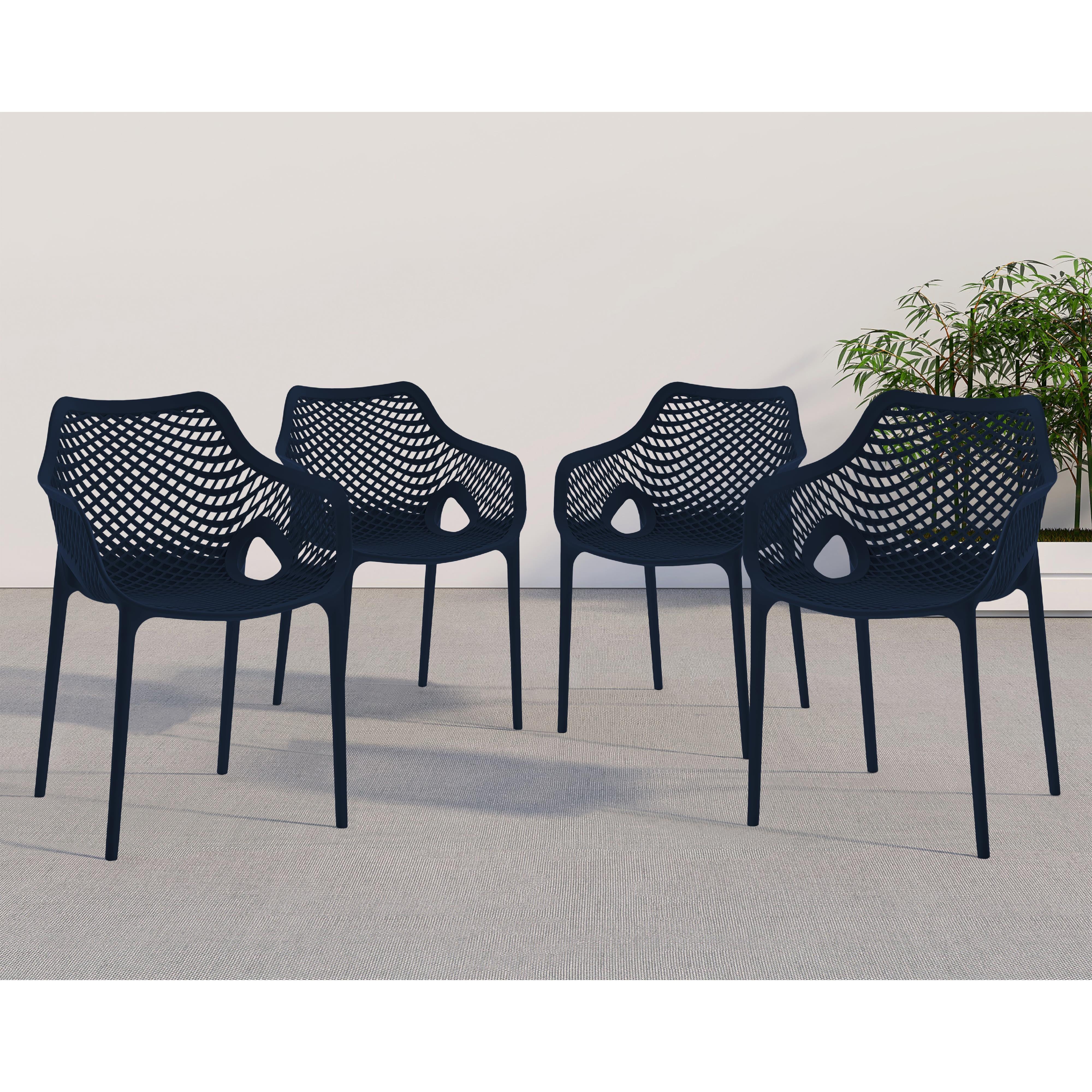 Meridian Mykonos Navy Outdoor Patio Dining Chair