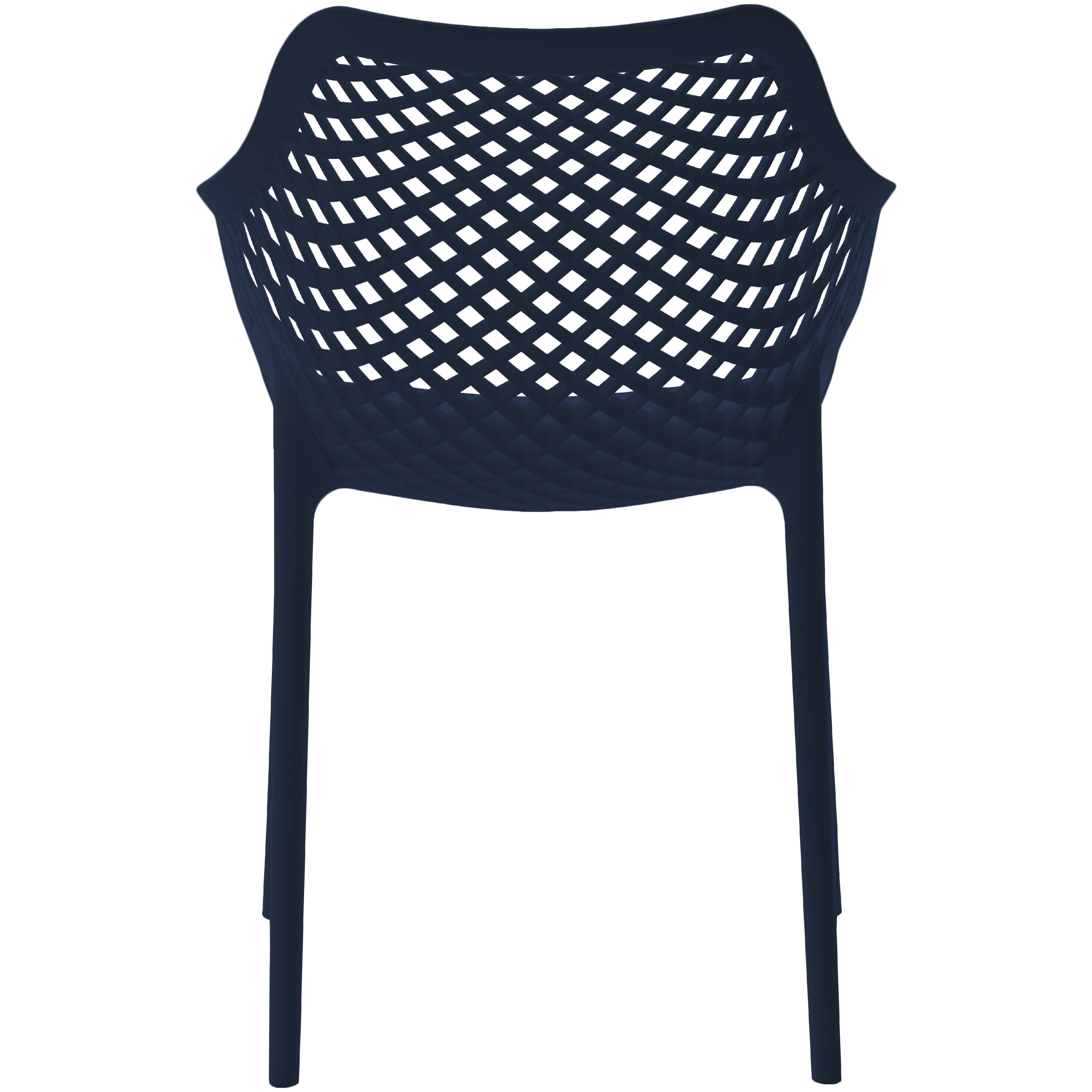 Meridian Mykonos Navy Outdoor Patio Dining Chair
