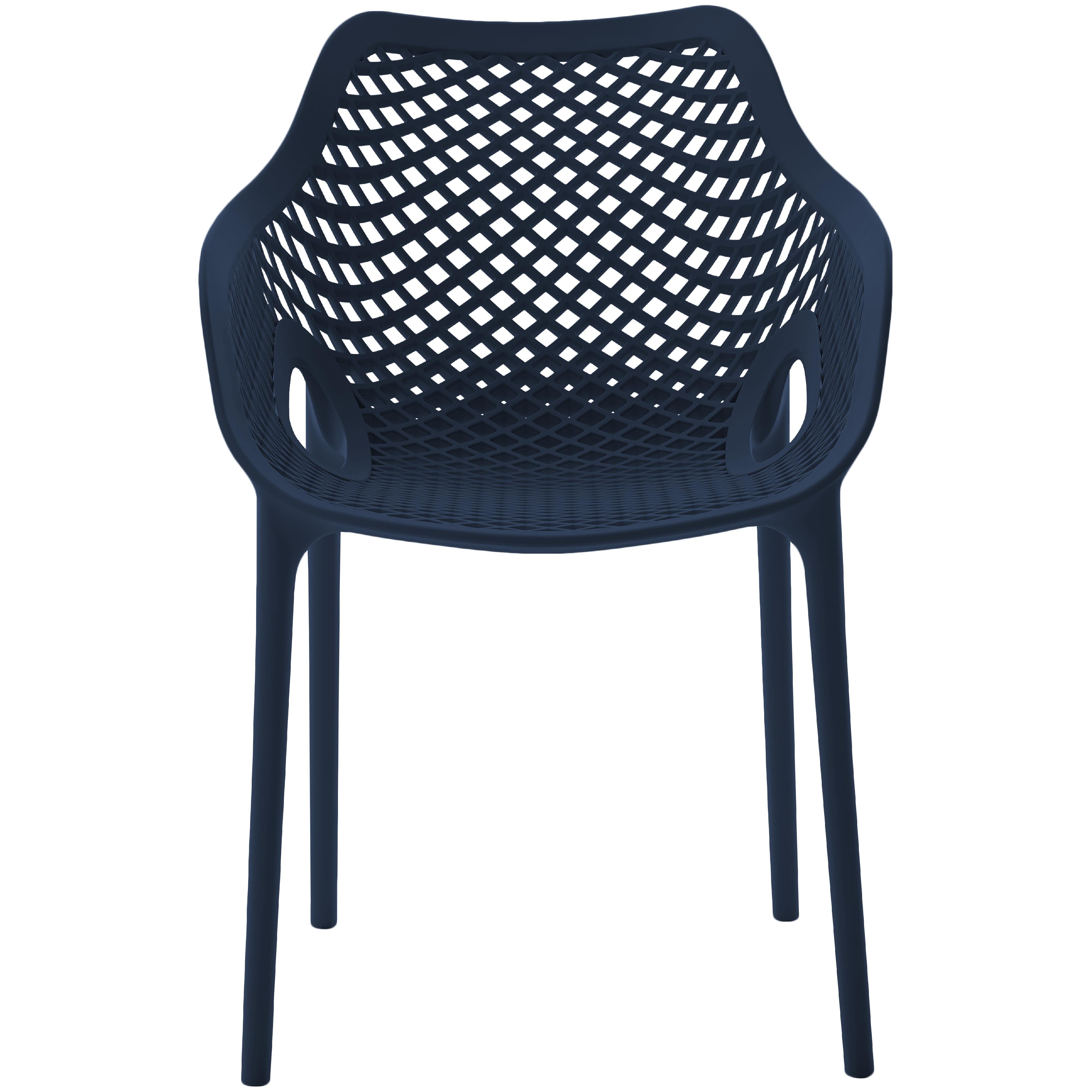 Meridian Mykonos Navy Outdoor Patio Dining Chair