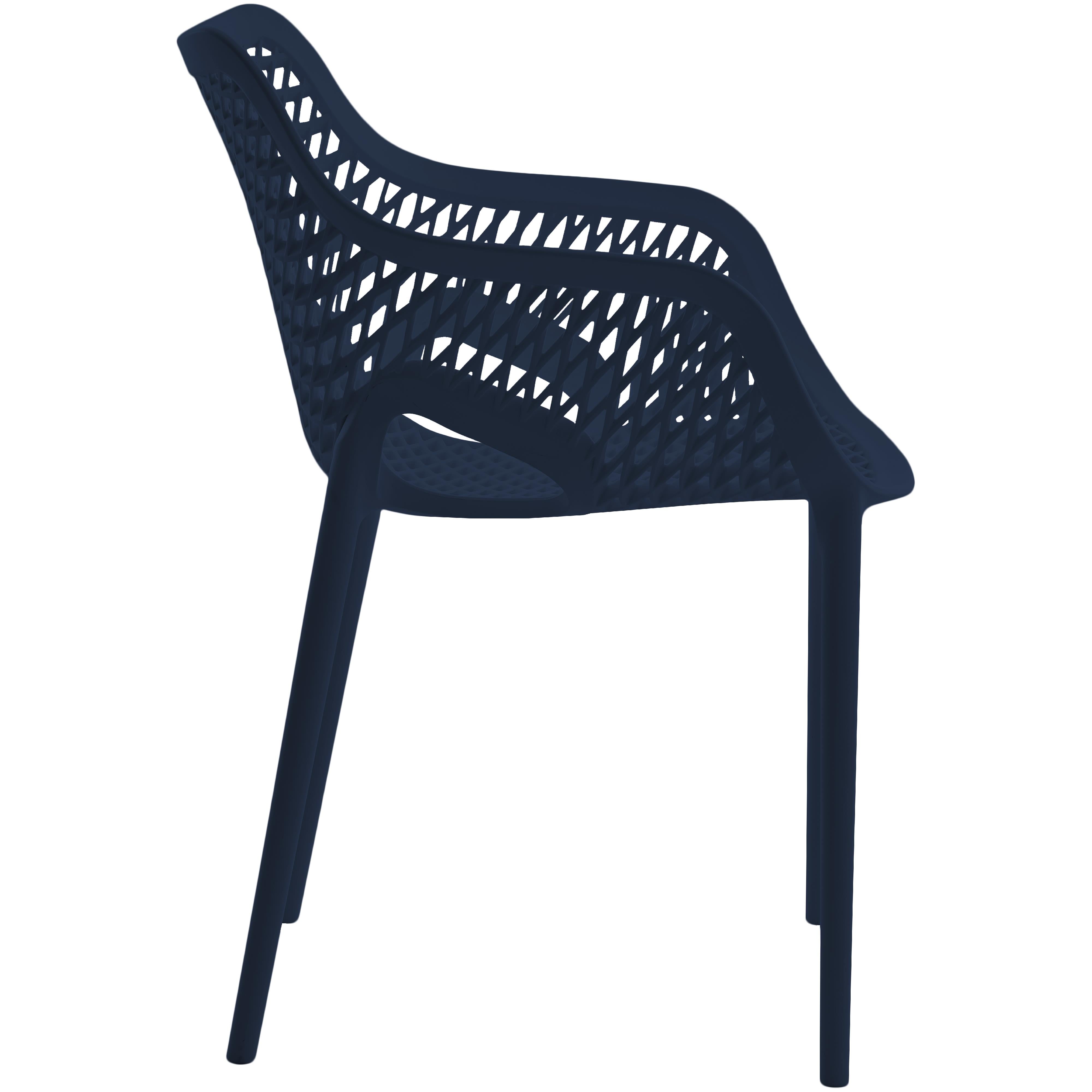 Meridian Mykonos Navy Outdoor Patio Dining Chair