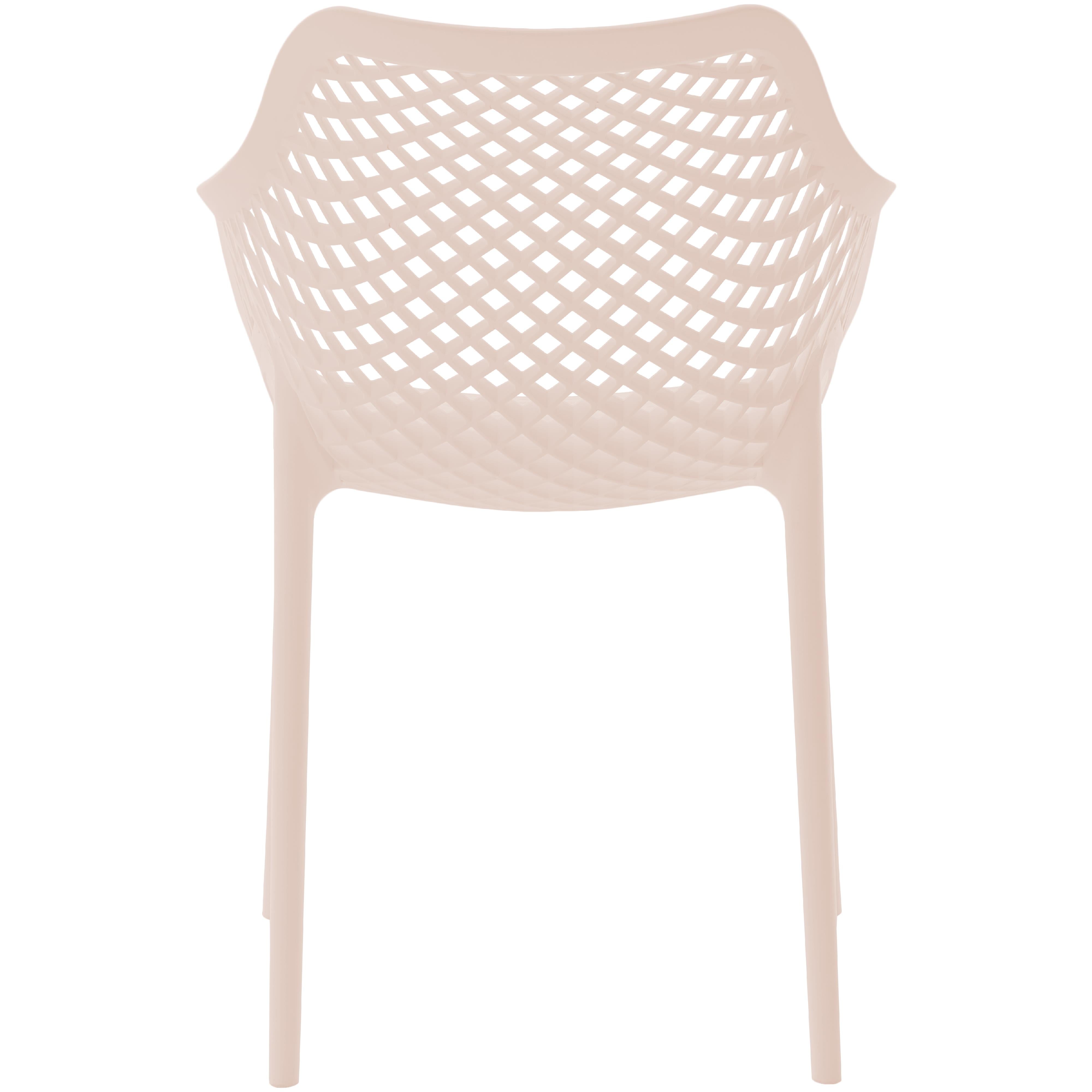Meridian Mykonos Pink Outdoor Patio Dining Chair