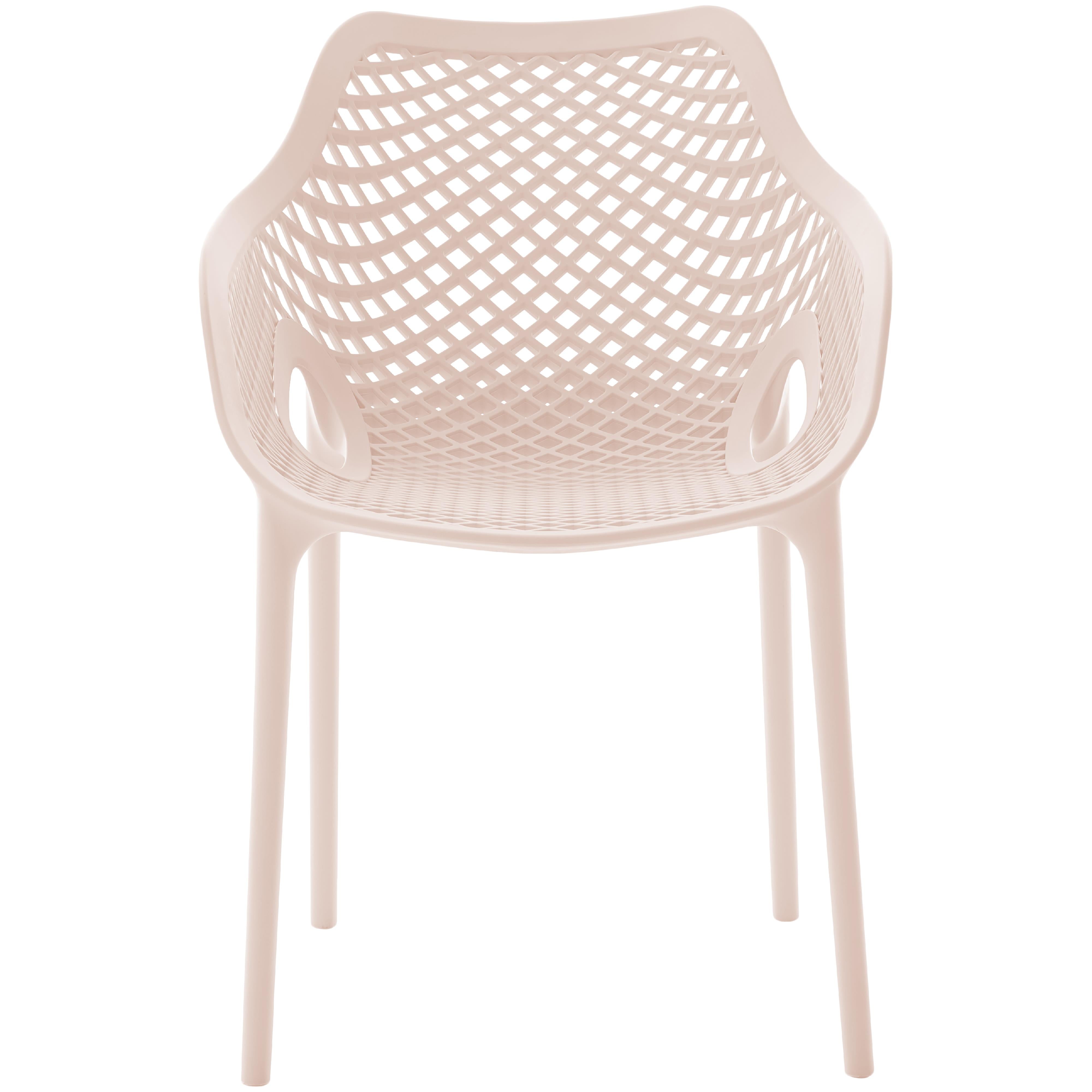 Meridian Mykonos Pink Outdoor Patio Dining Chair