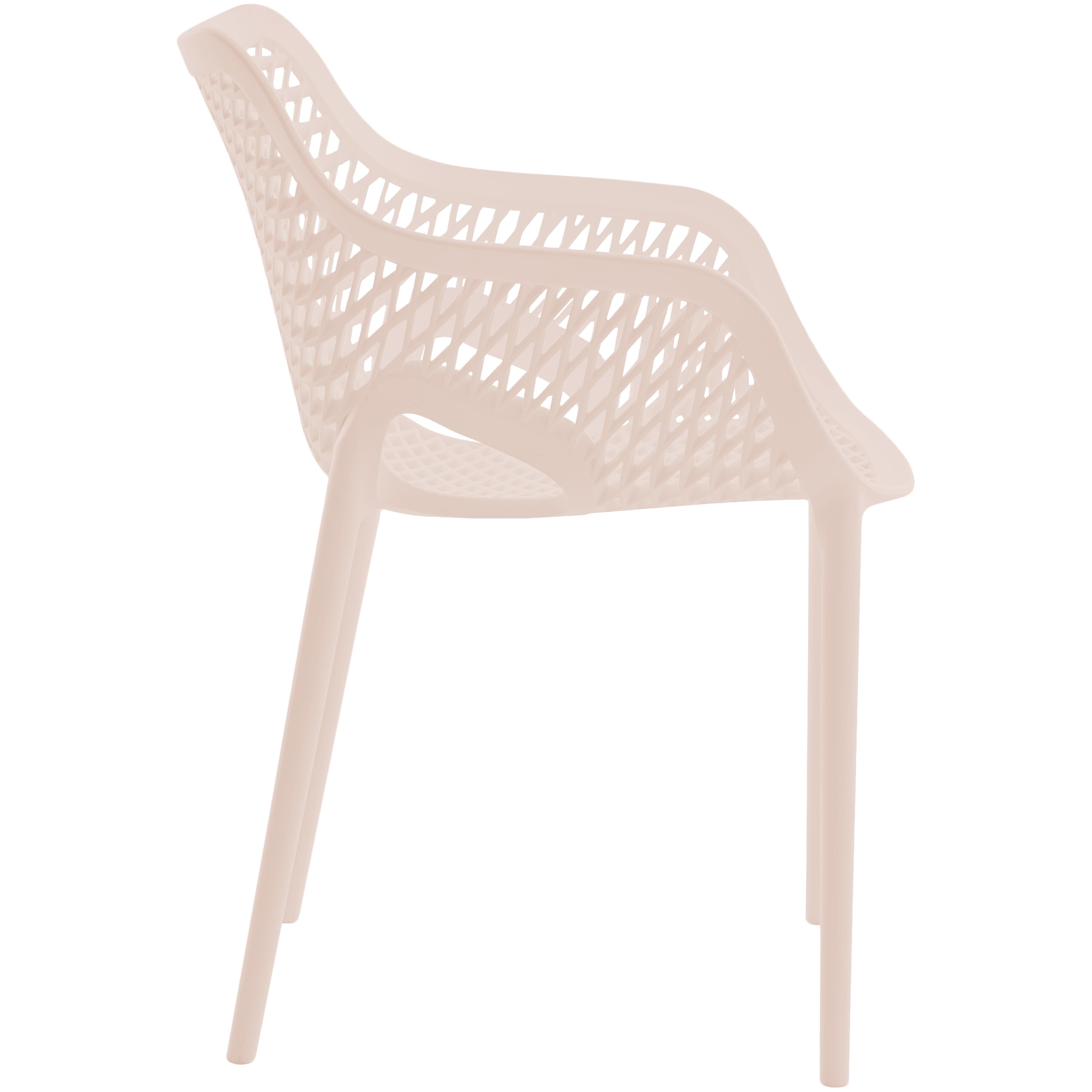 Meridian Mykonos Pink Outdoor Patio Dining Chair