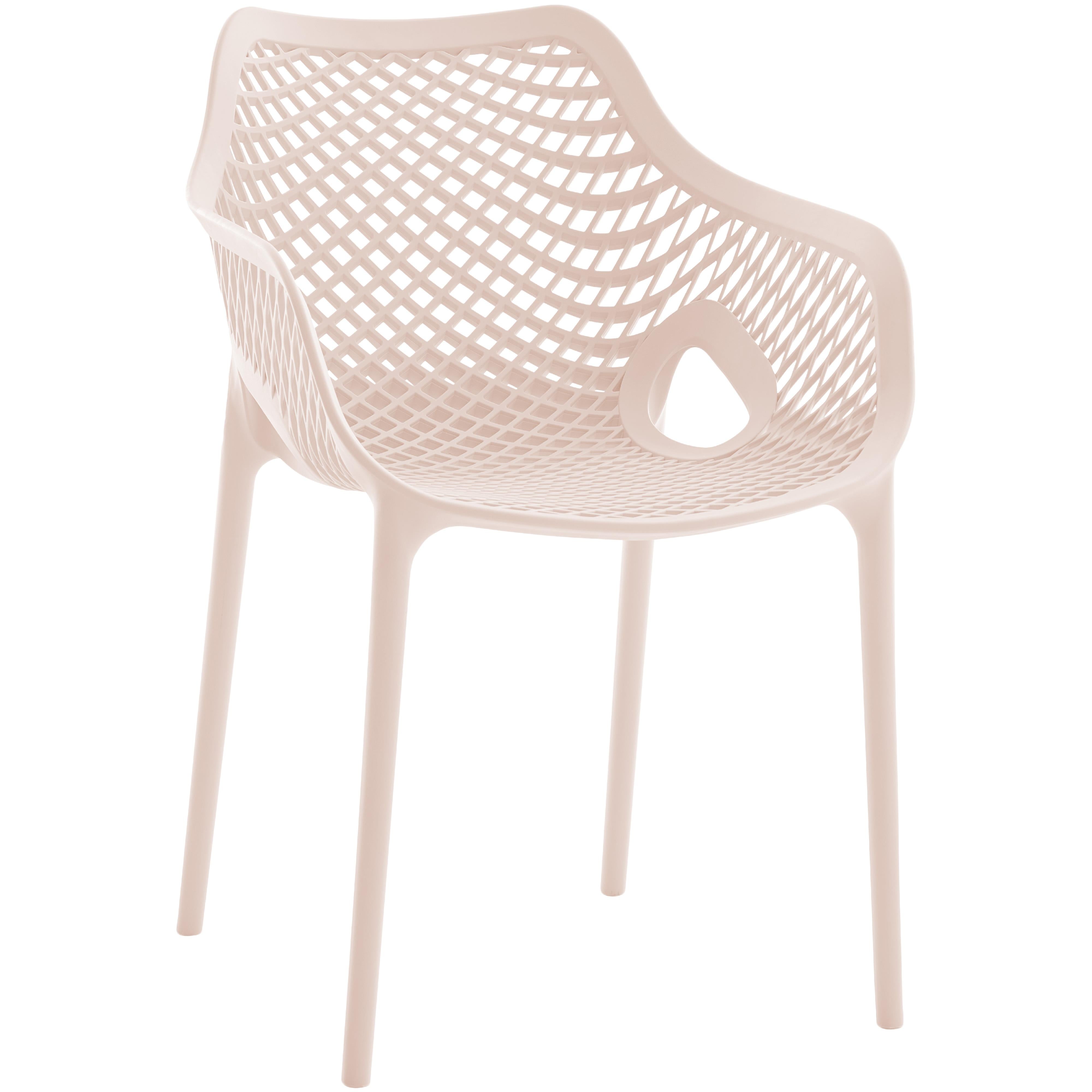 Meridian Mykonos Pink Outdoor Patio Dining Chair