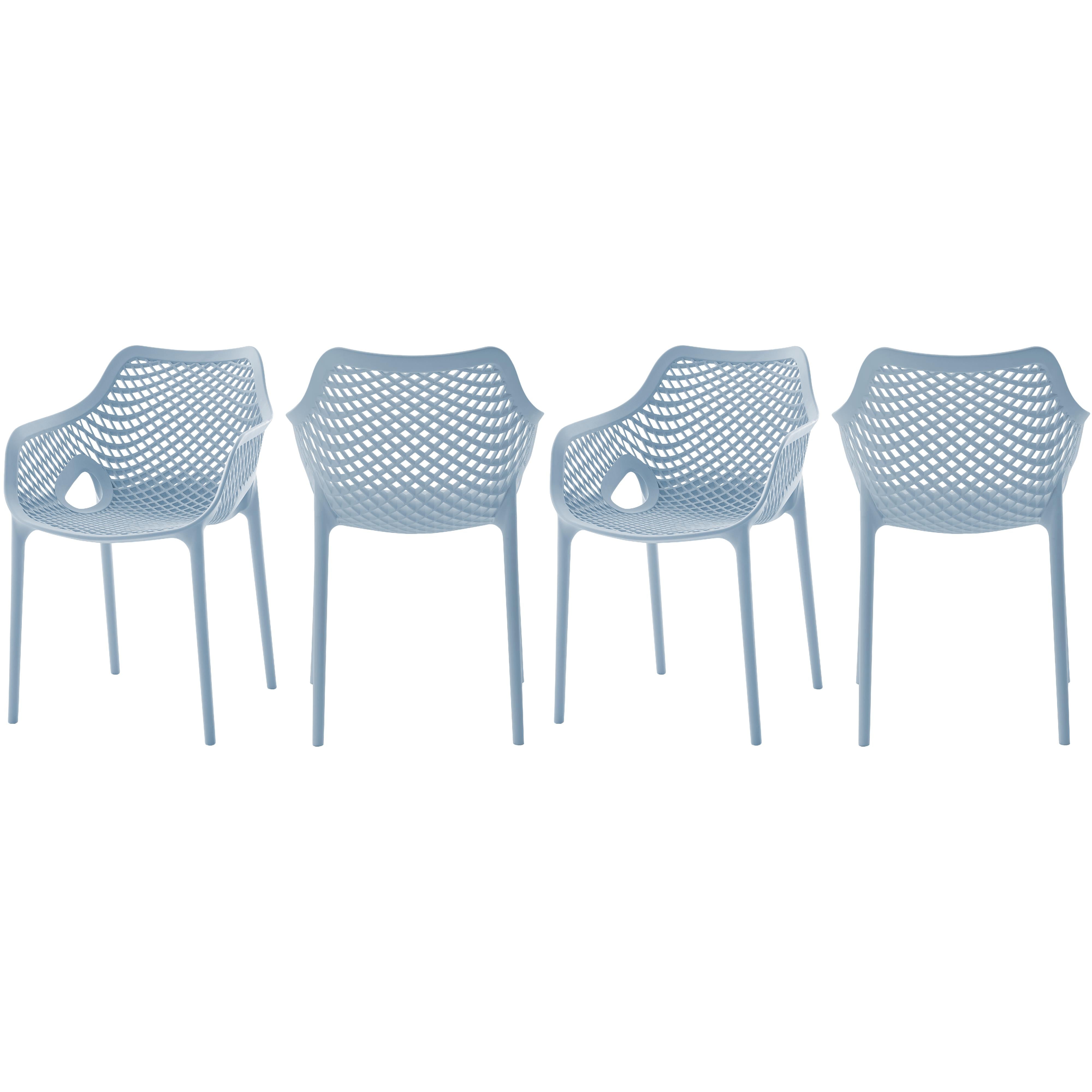Meridian Mykonos Sky Blue Outdoor Patio Dining Chair