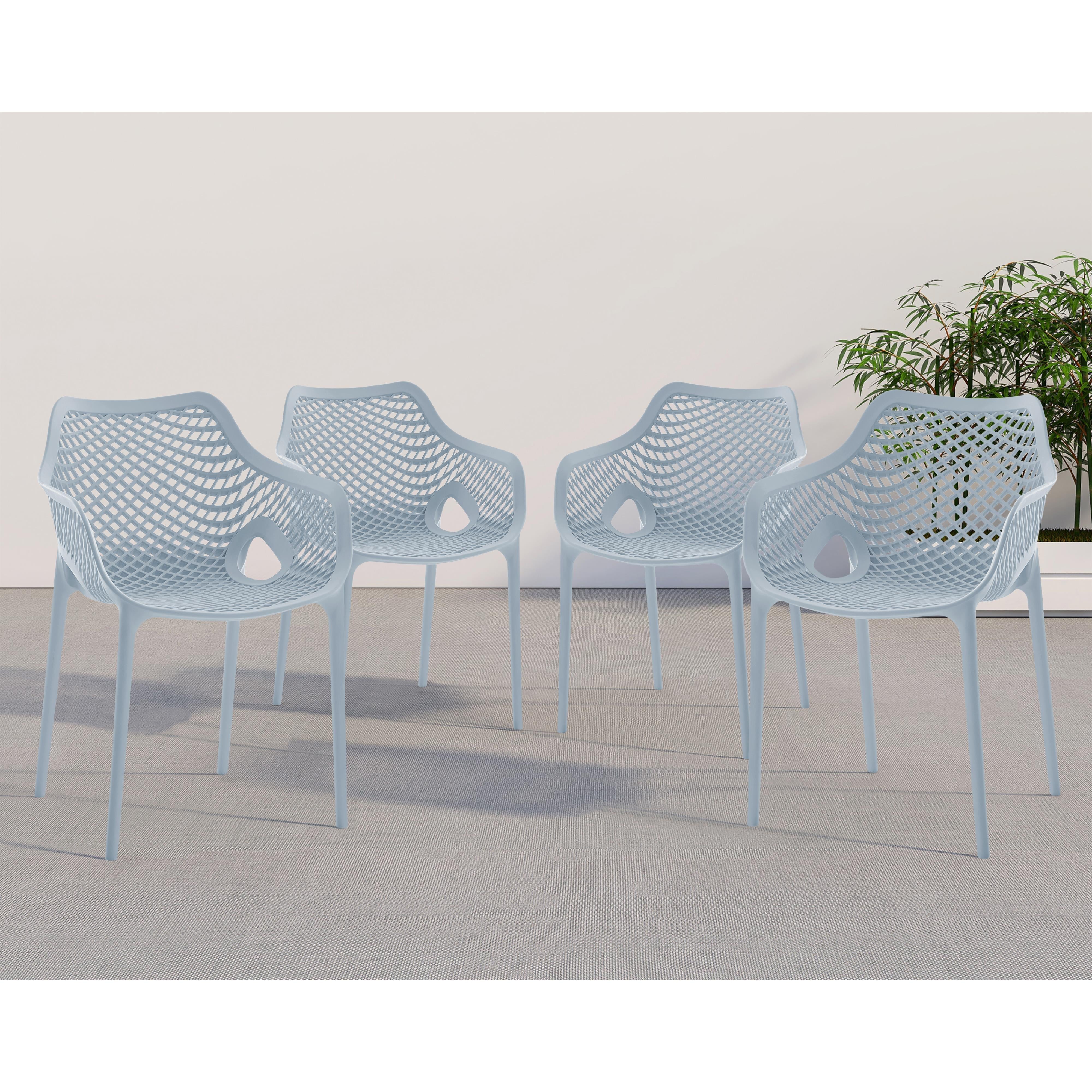 Meridian Mykonos Sky Blue Outdoor Patio Dining Chair