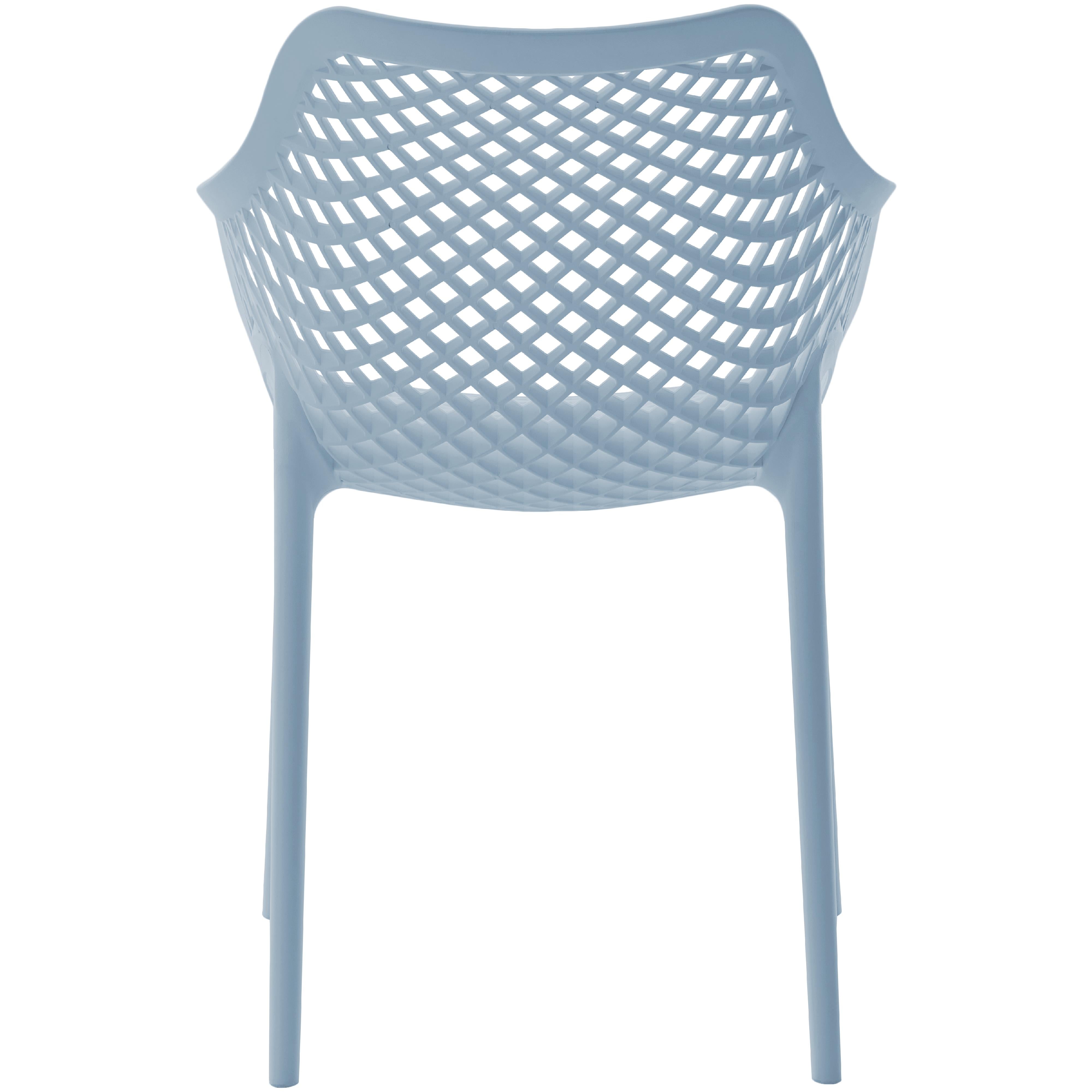 Meridian Mykonos Sky Blue Outdoor Patio Dining Chair