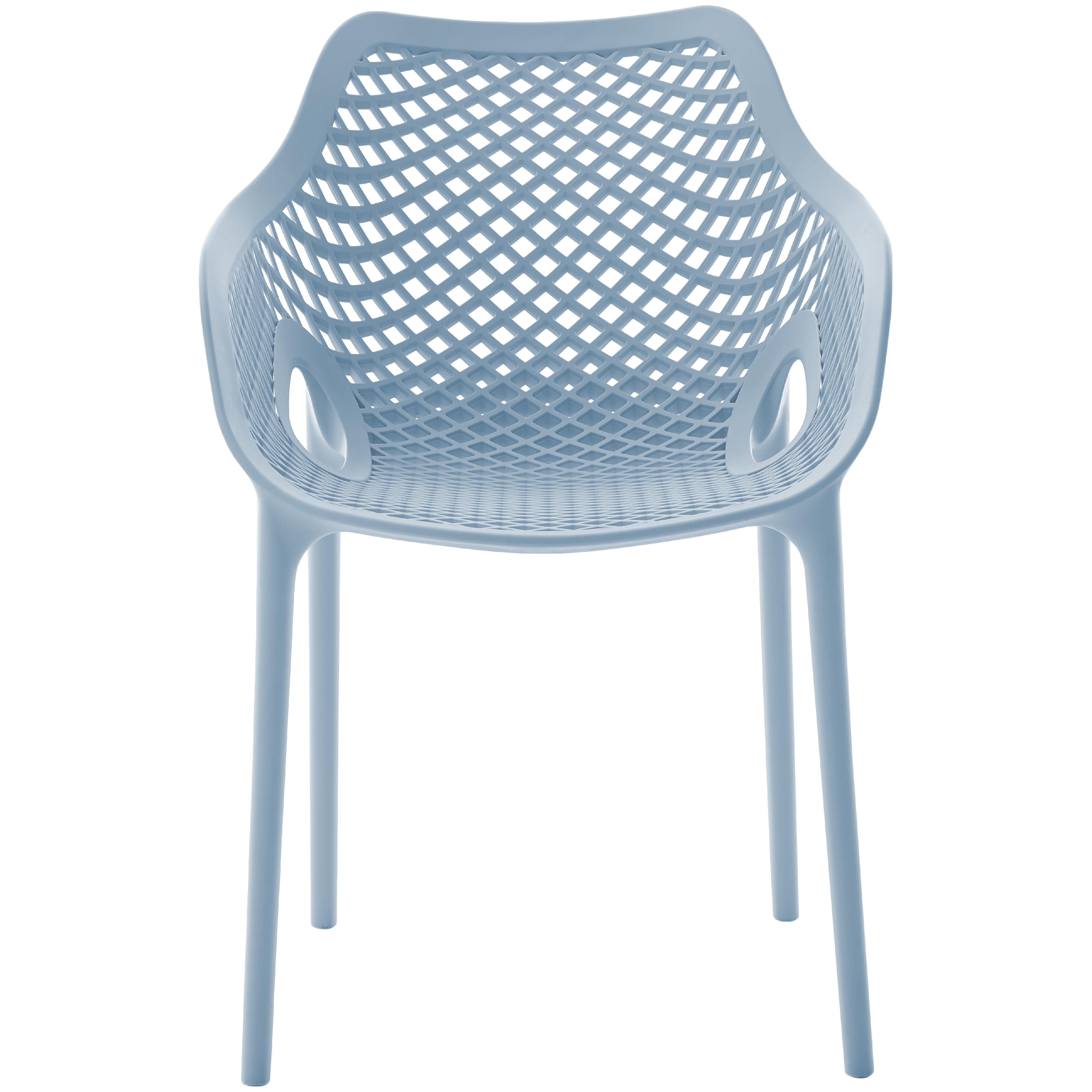 Meridian Mykonos Sky Blue Outdoor Patio Dining Chair
