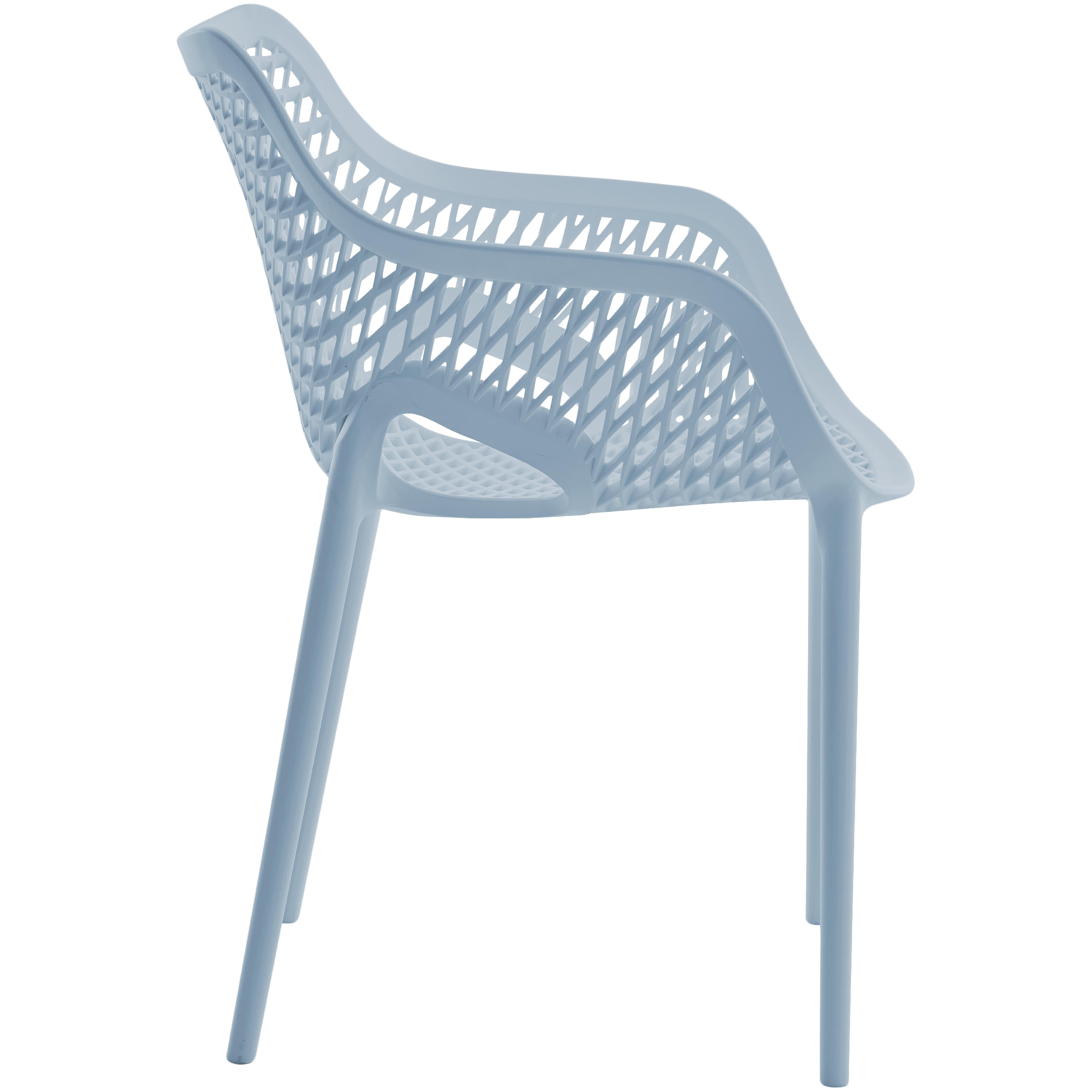 Meridian Mykonos Sky Blue Outdoor Patio Dining Chair