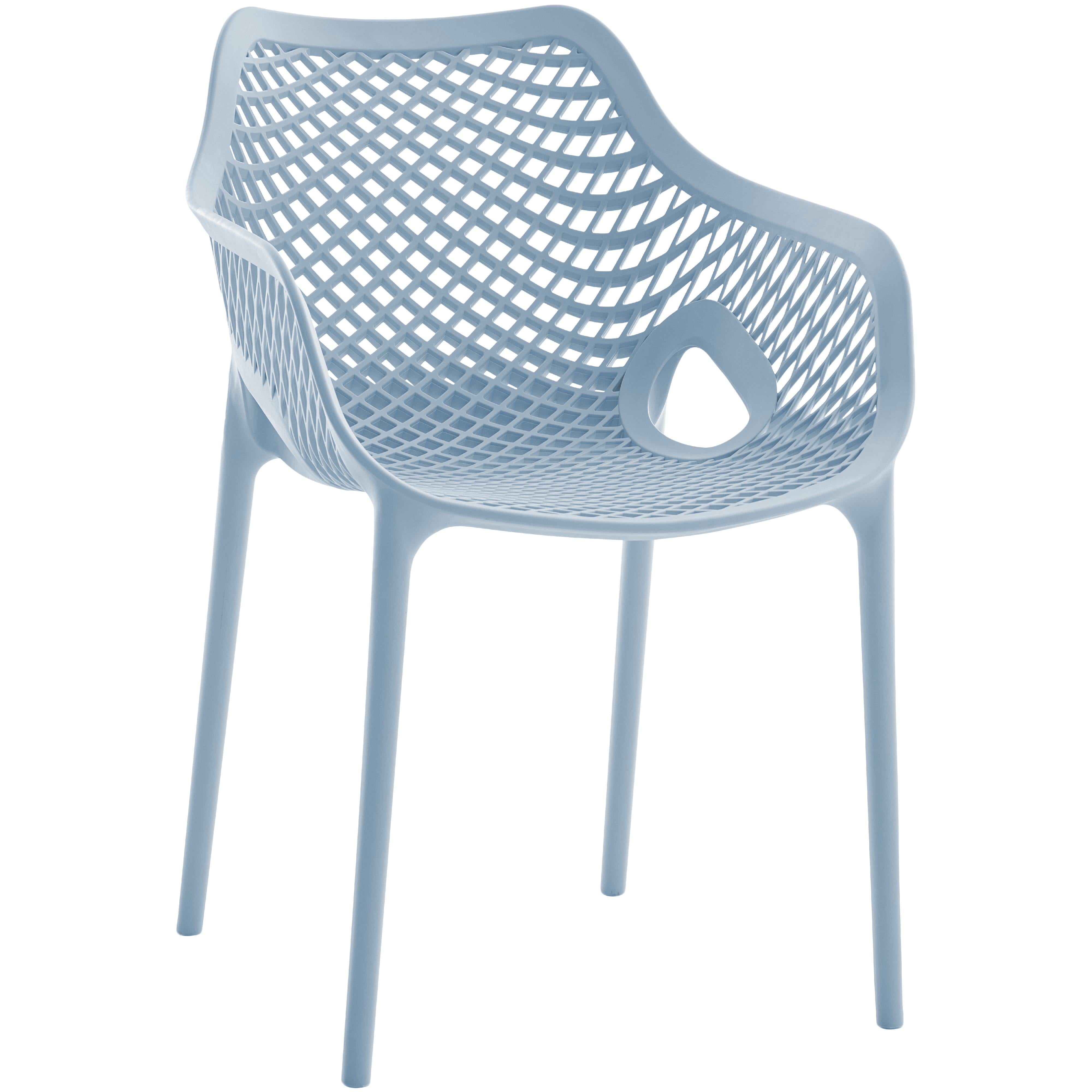 Meridian Mykonos Sky Blue Outdoor Patio Dining Chair