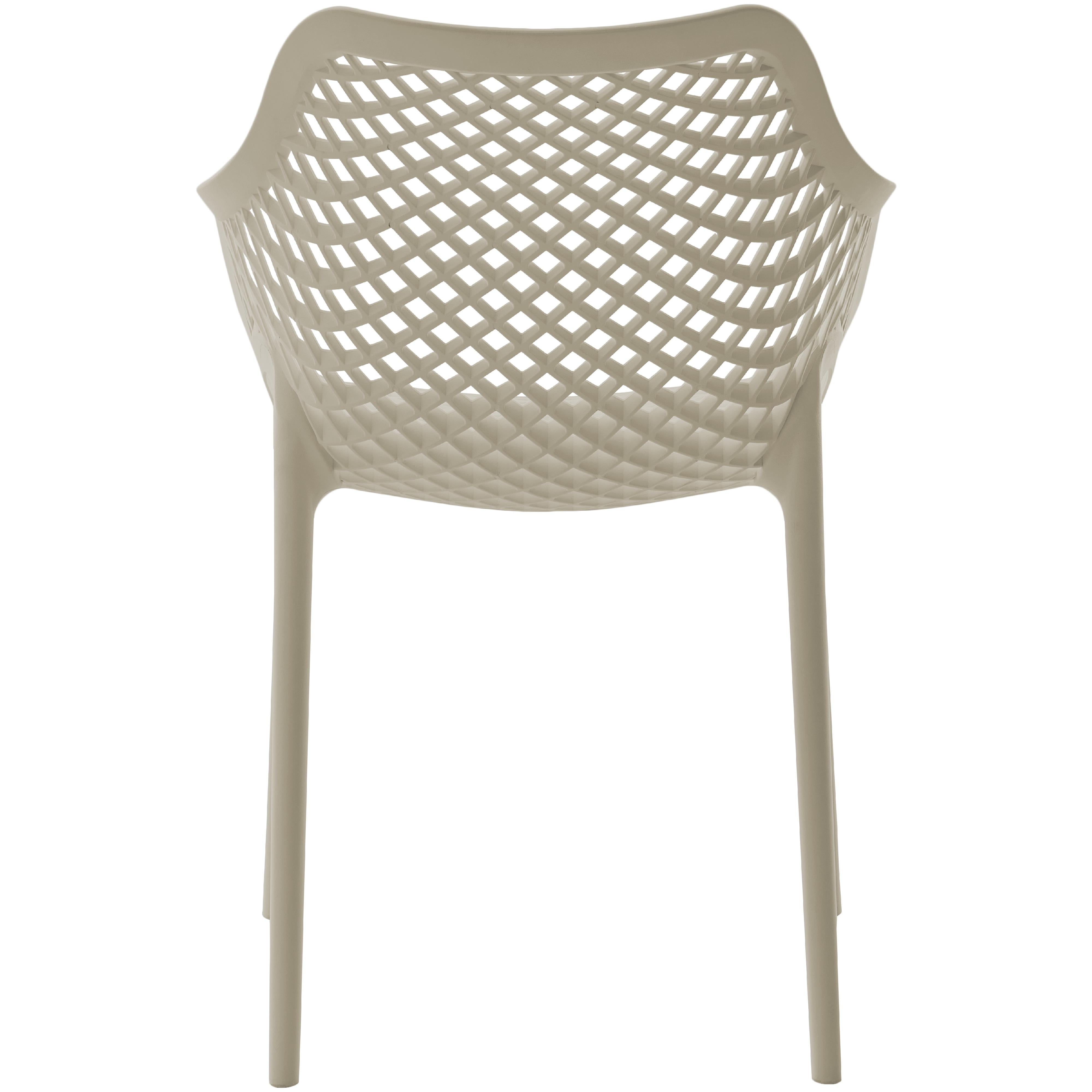Meridian Mykonos Taupe Outdoor Patio Dining Chair