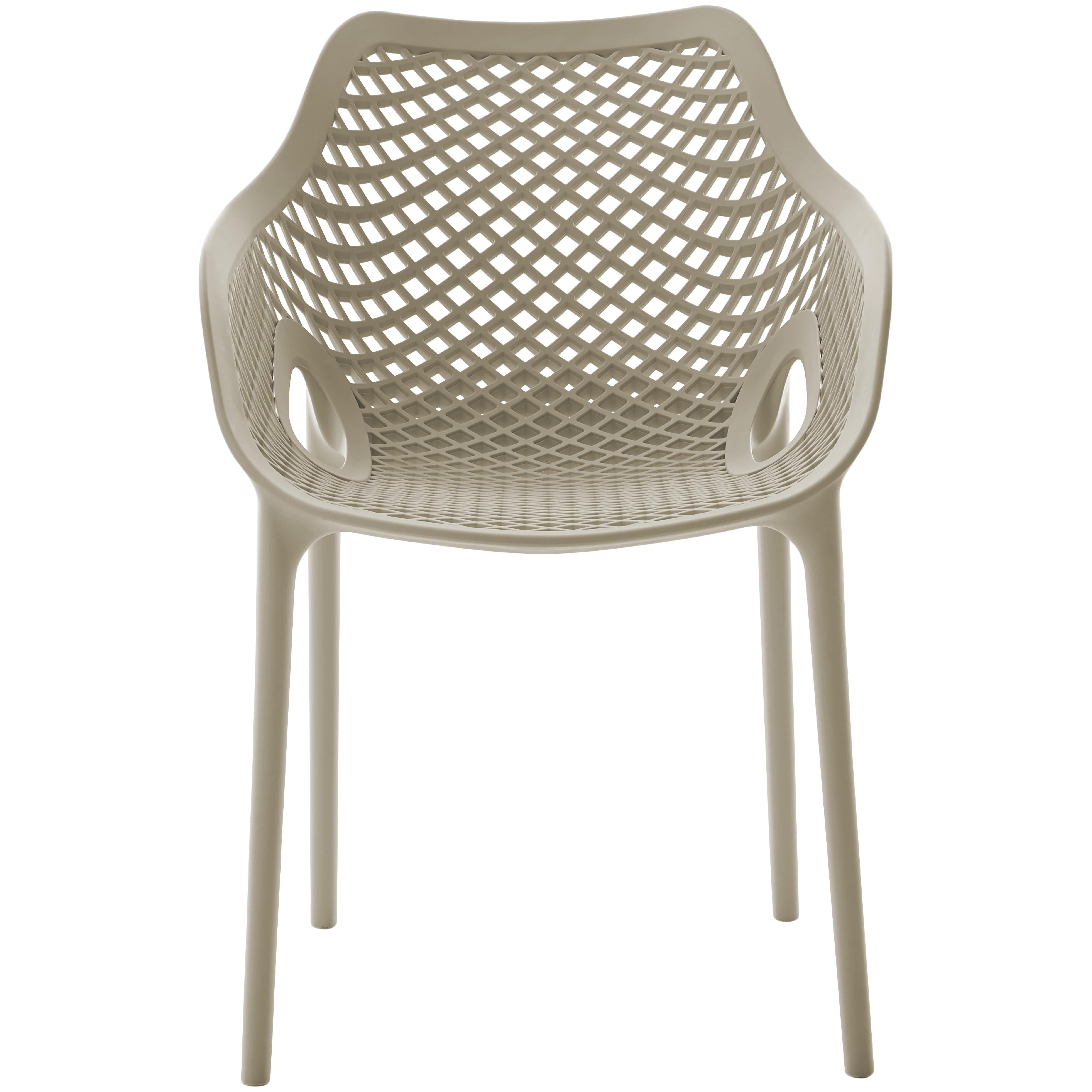 Meridian Mykonos Taupe Outdoor Patio Dining Chair