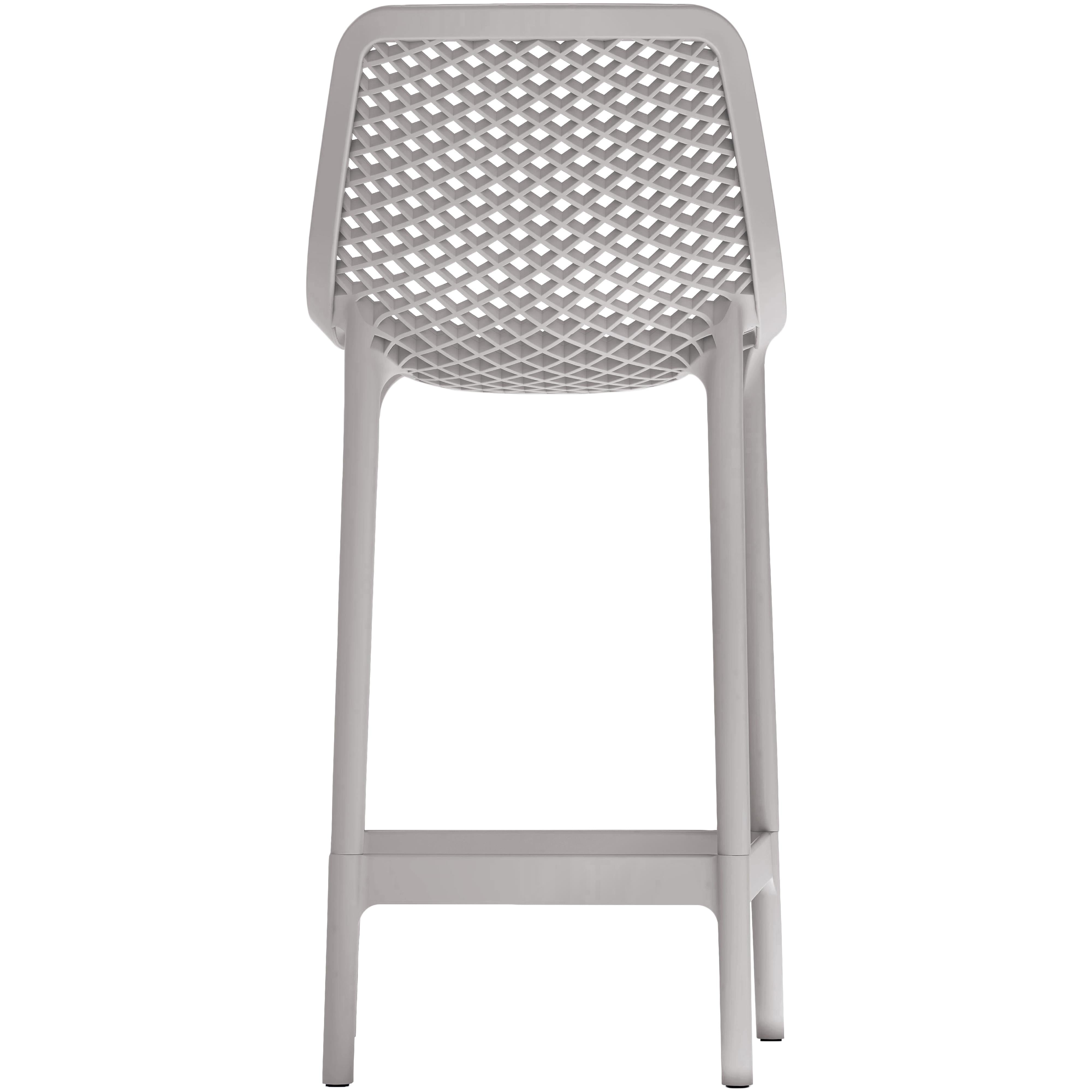 Meridian Mykonos Grey Outdoor Patio Stool