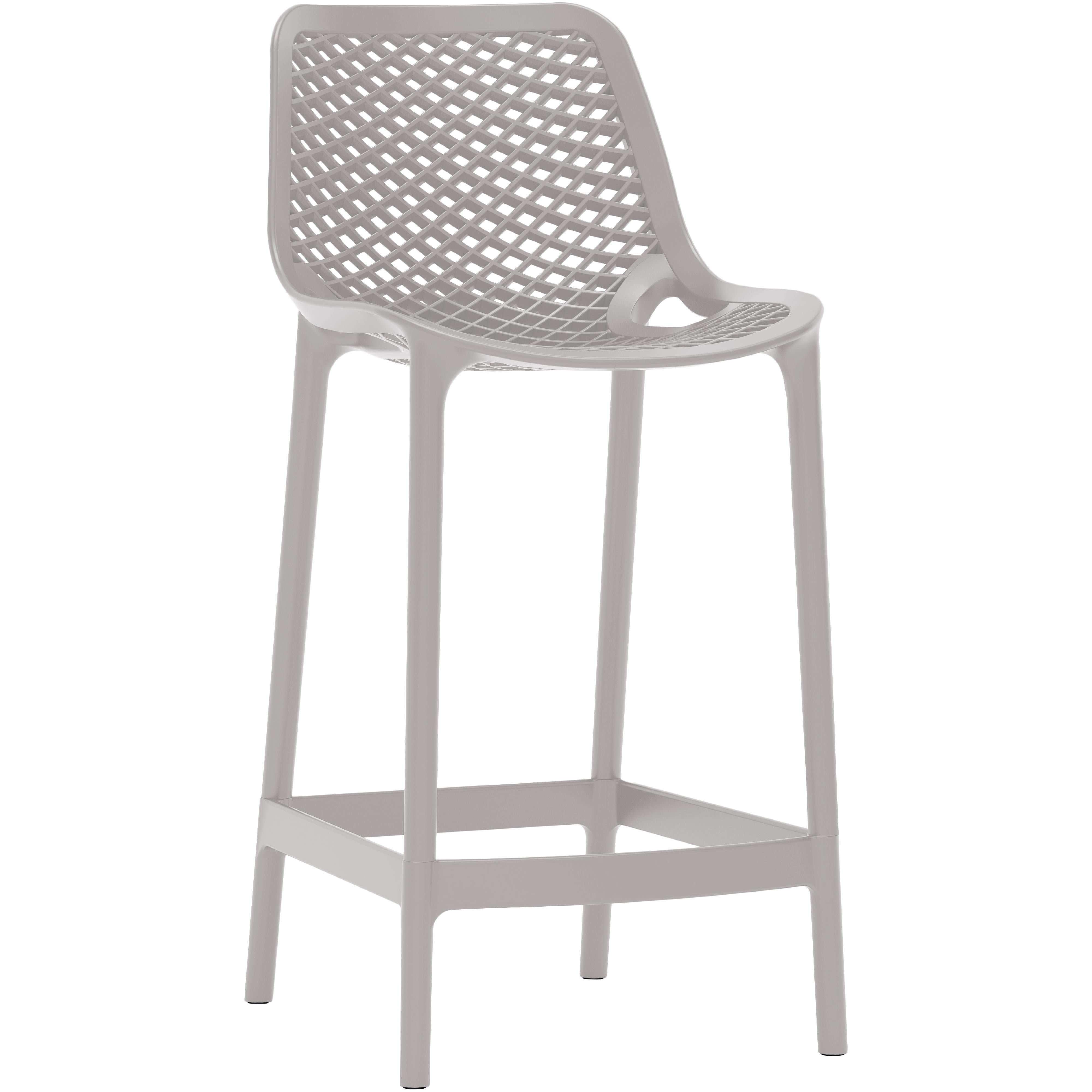 Meridian Mykonos Grey Outdoor Patio Stool