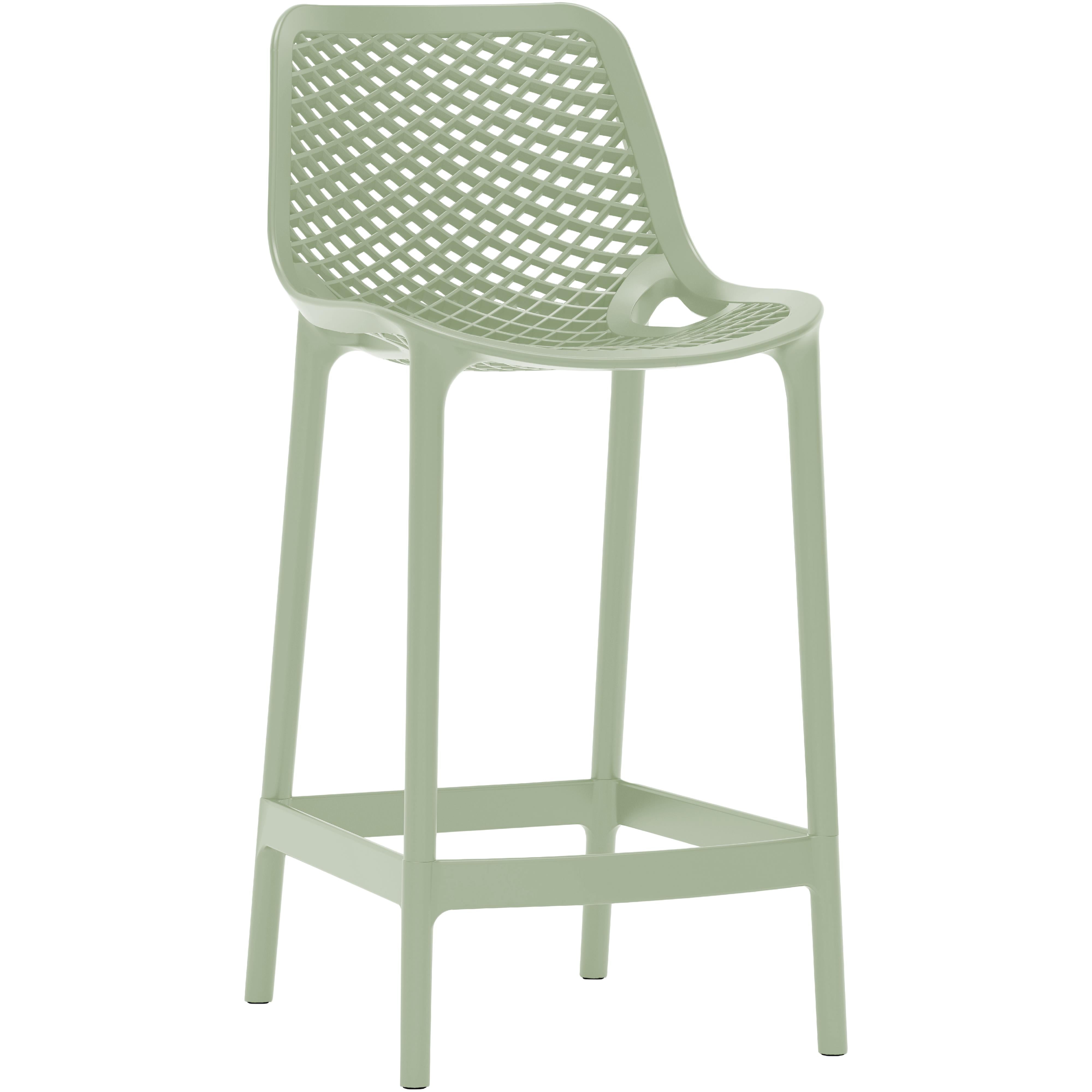 Meridian Mykonos Mint Outdoor Patio Stool