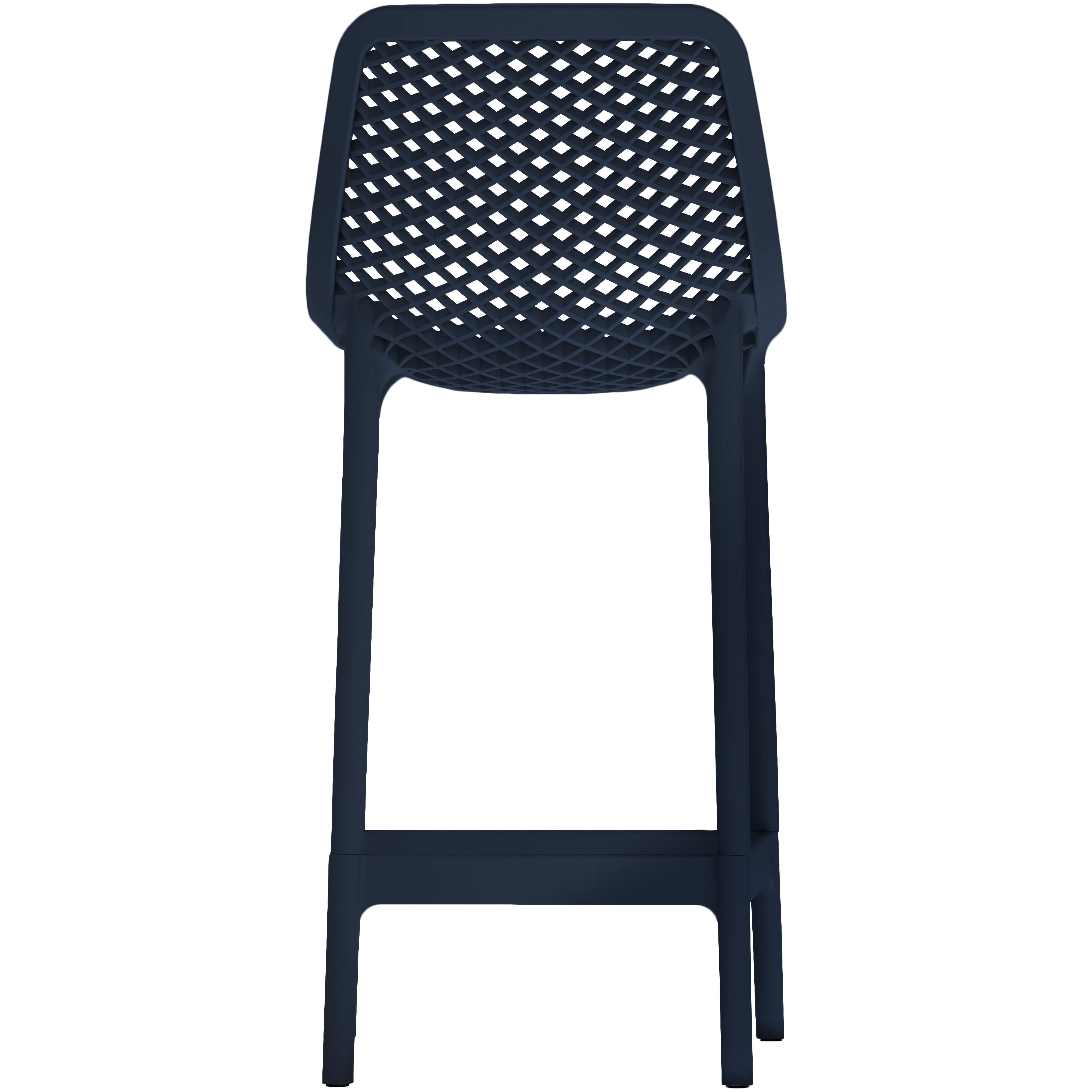 Meridian Mykonos Navy Outdoor Patio Stool