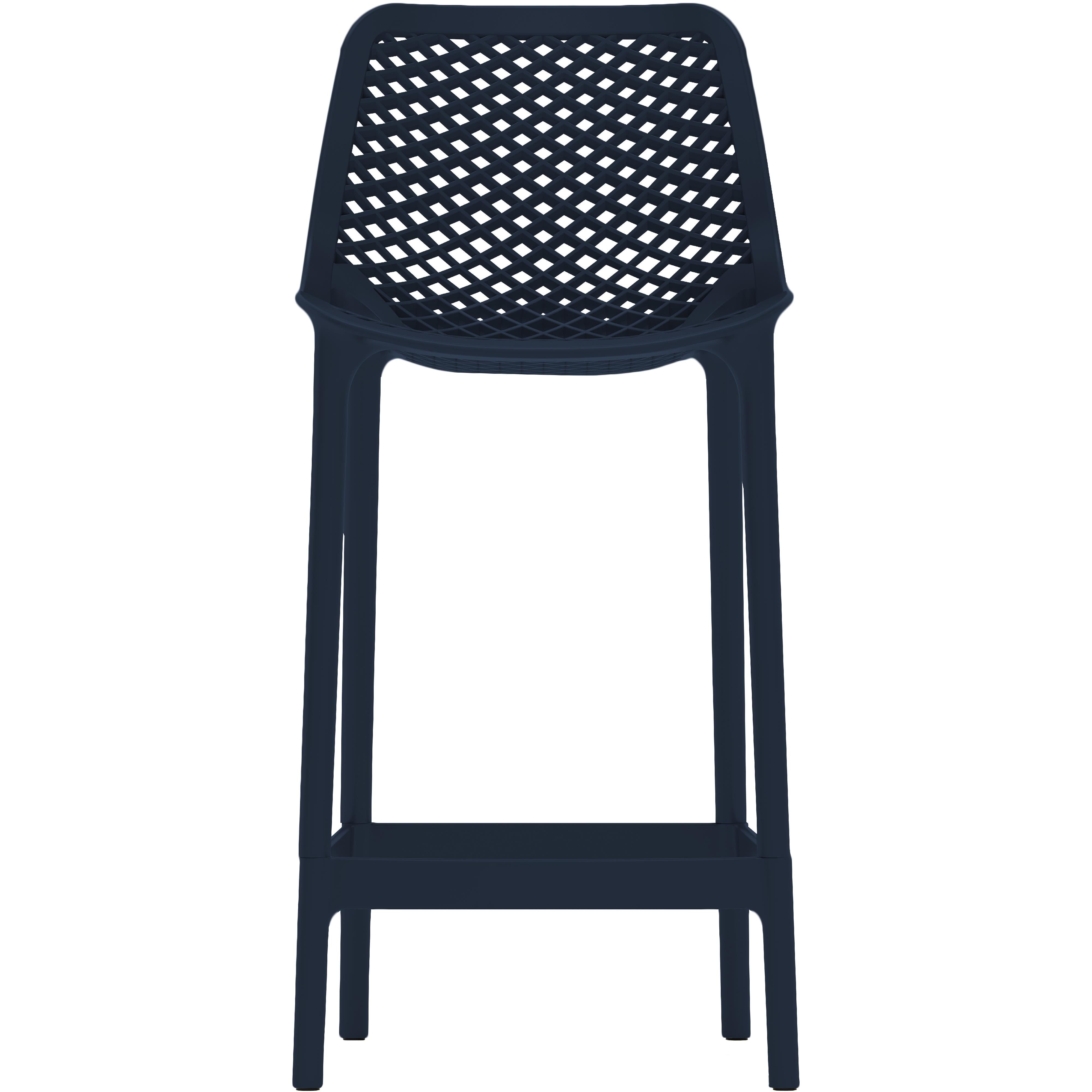 Meridian Mykonos Navy Outdoor Patio Stool